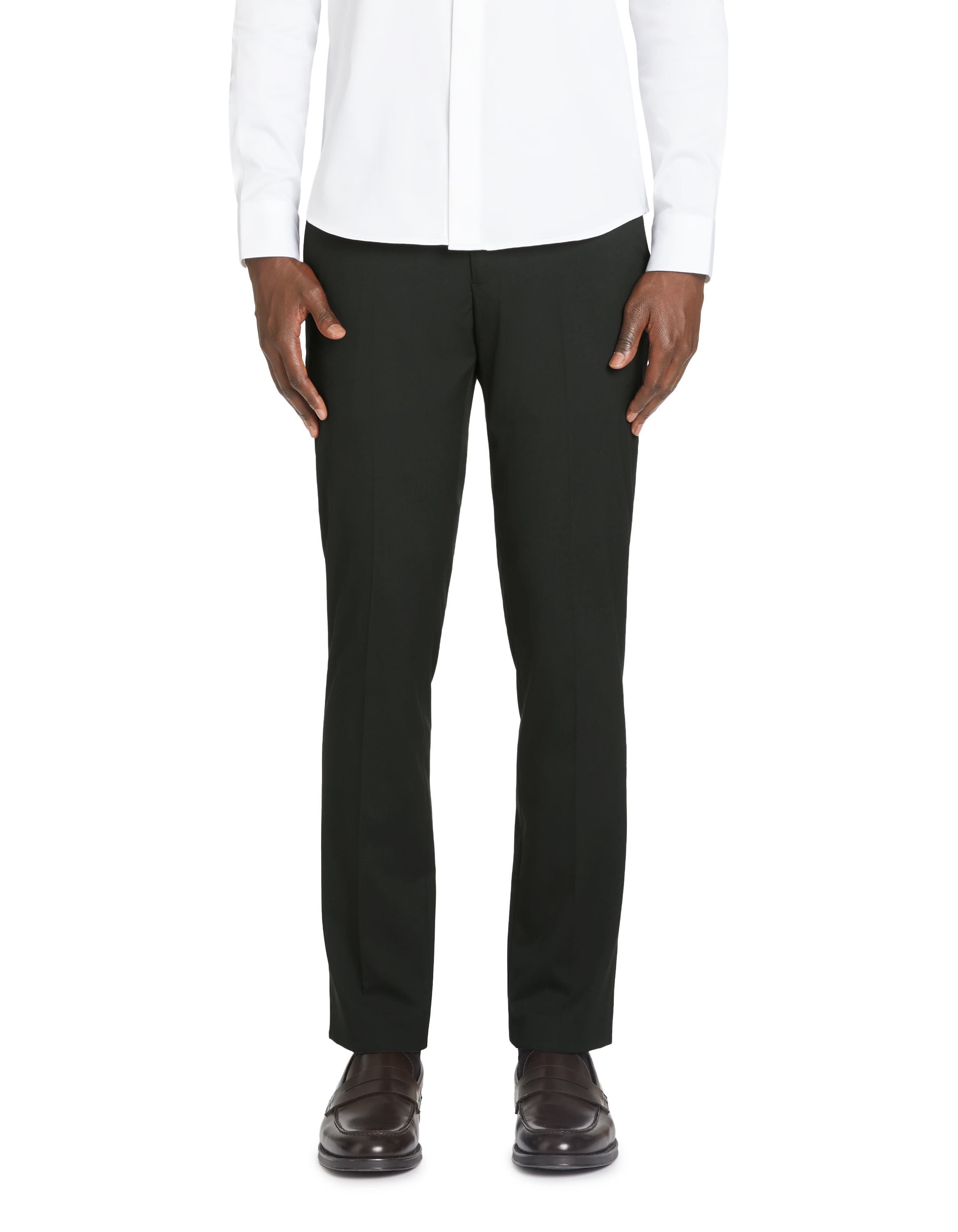Pantalon de costume slim stretch - vert foncé - camaieu - Modalova