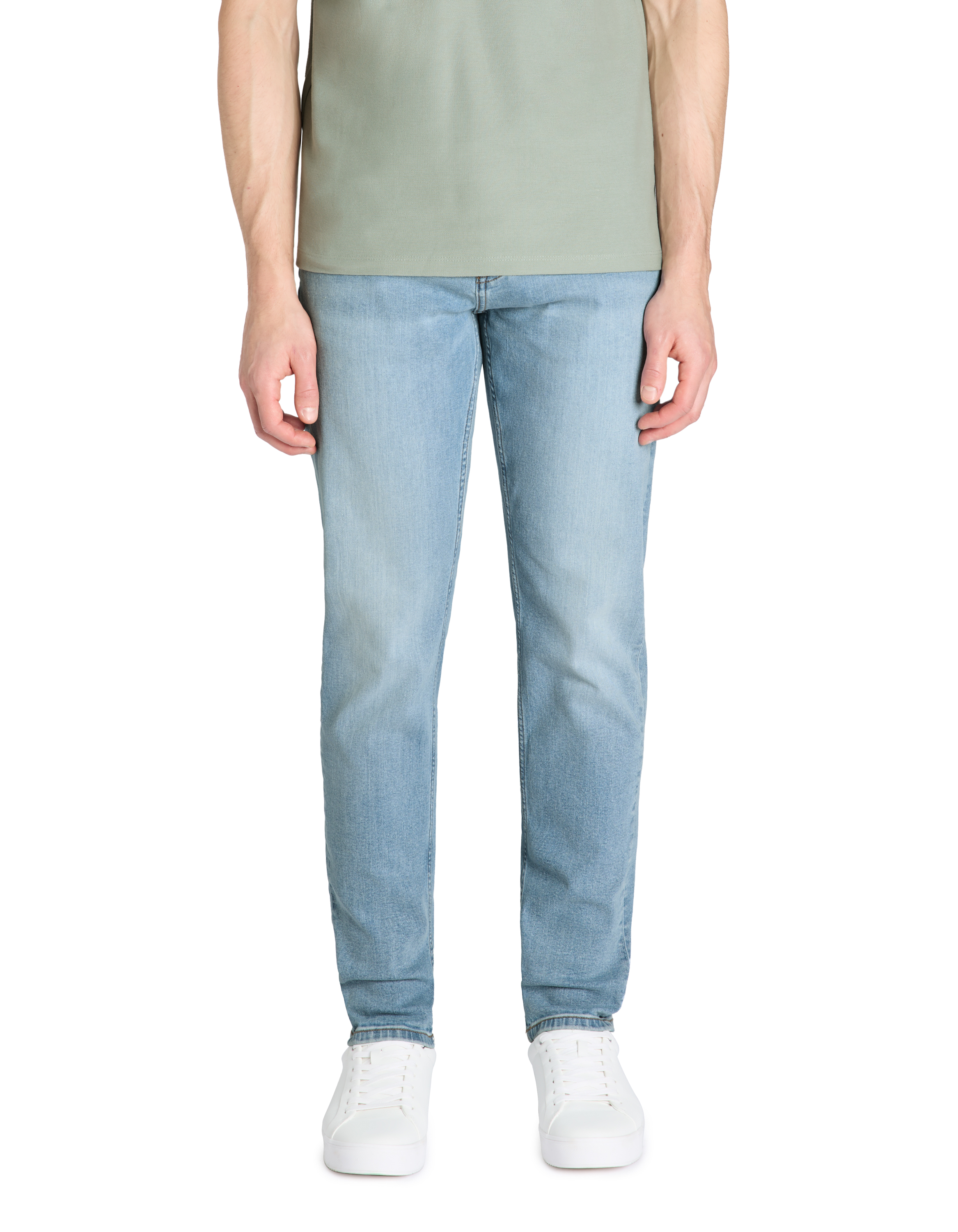 Jean slim coton stretch - bleu clair - camaieu - Modalova