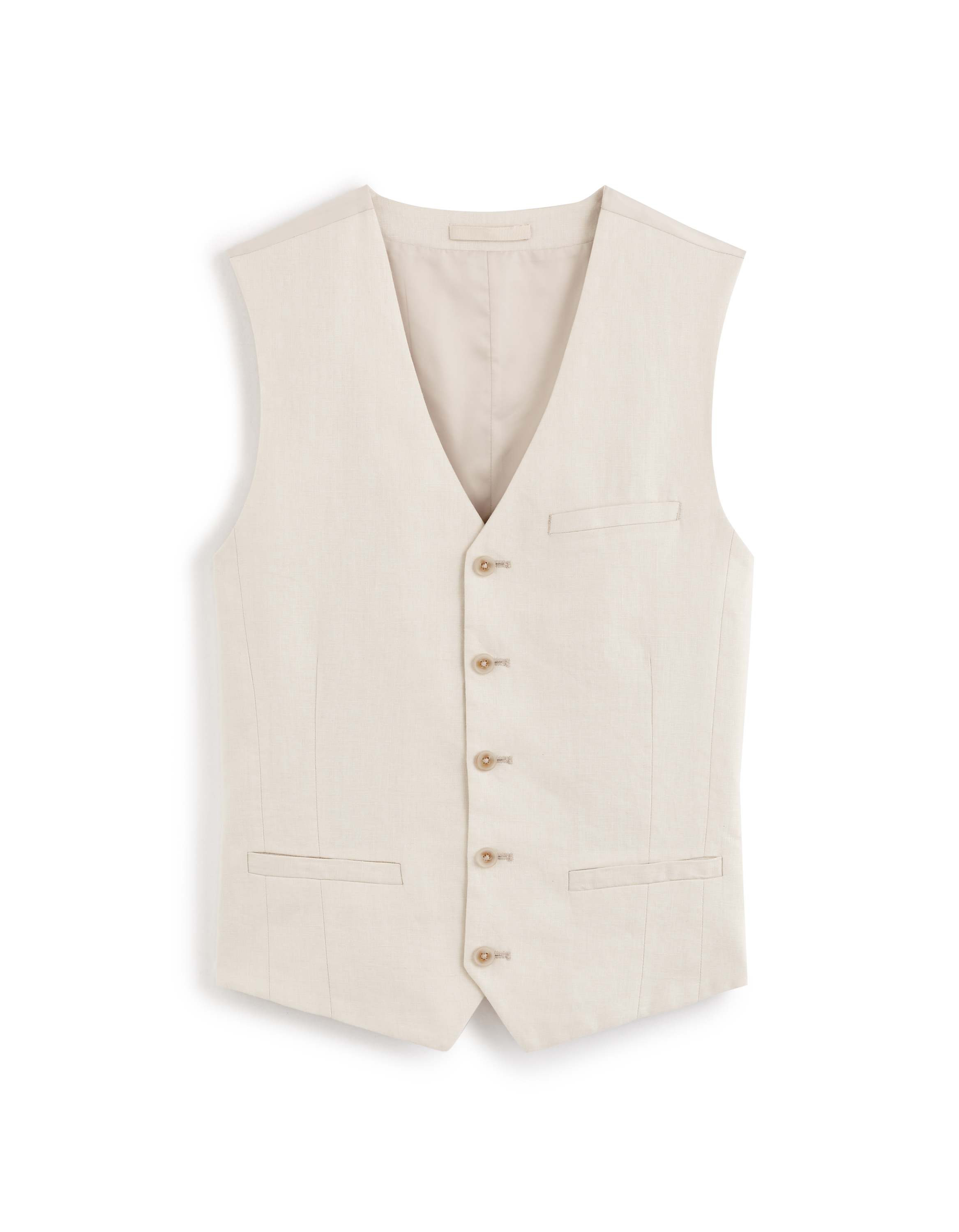 Gilet de costume slim 100% lin - naturel