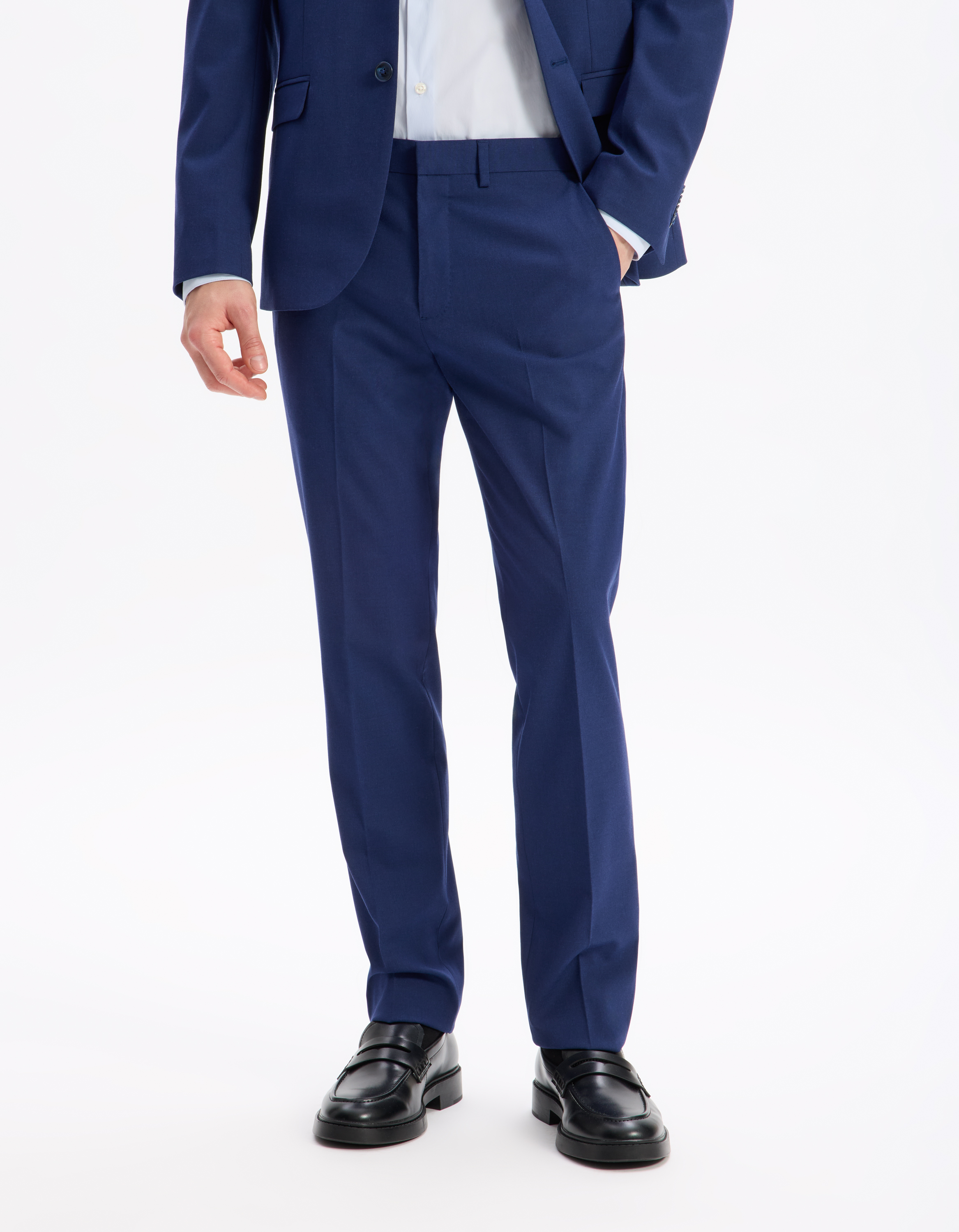Pantalon de costume slim stretch - camaieu - Modalova