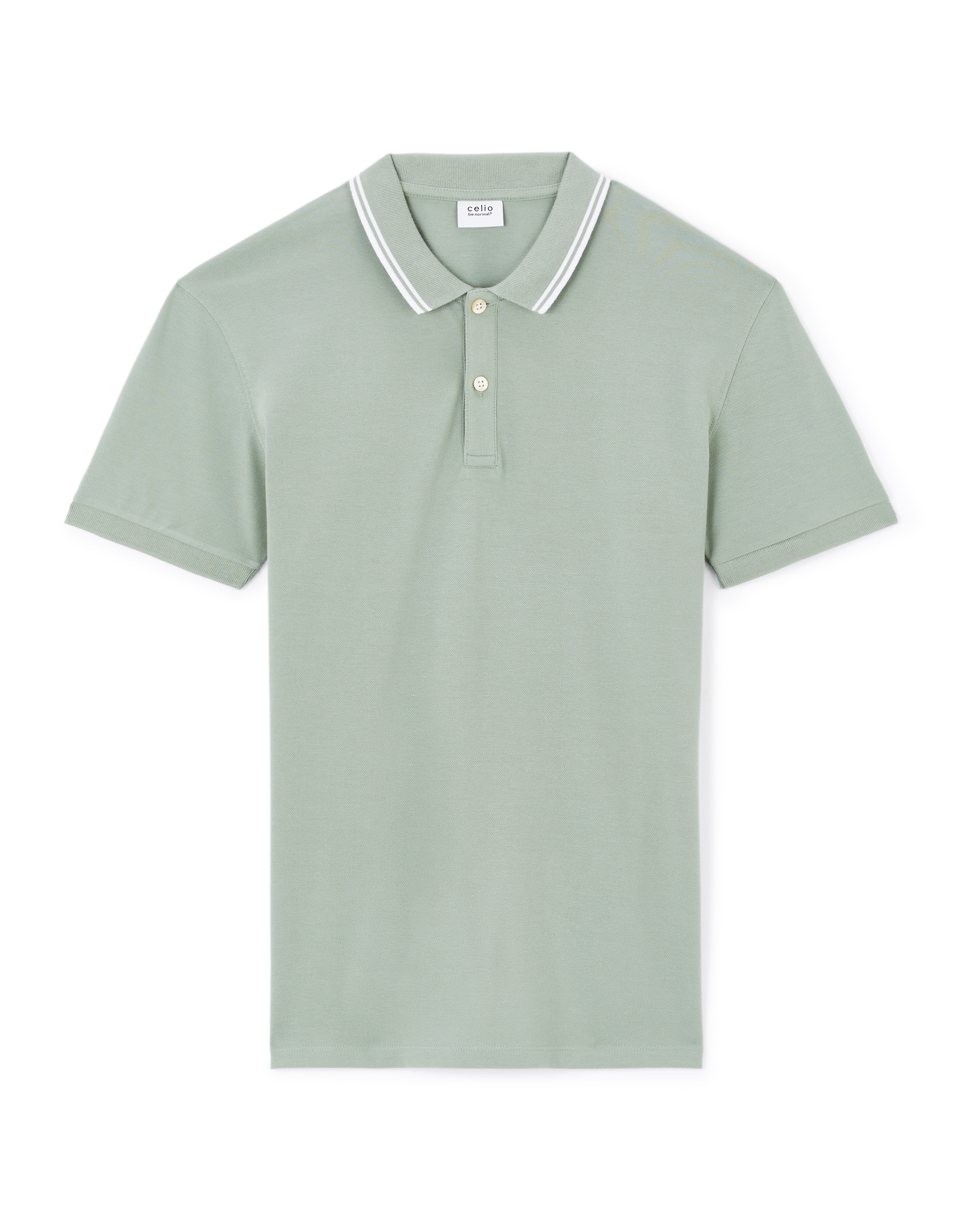 Polo slim coton stretch - gris vert