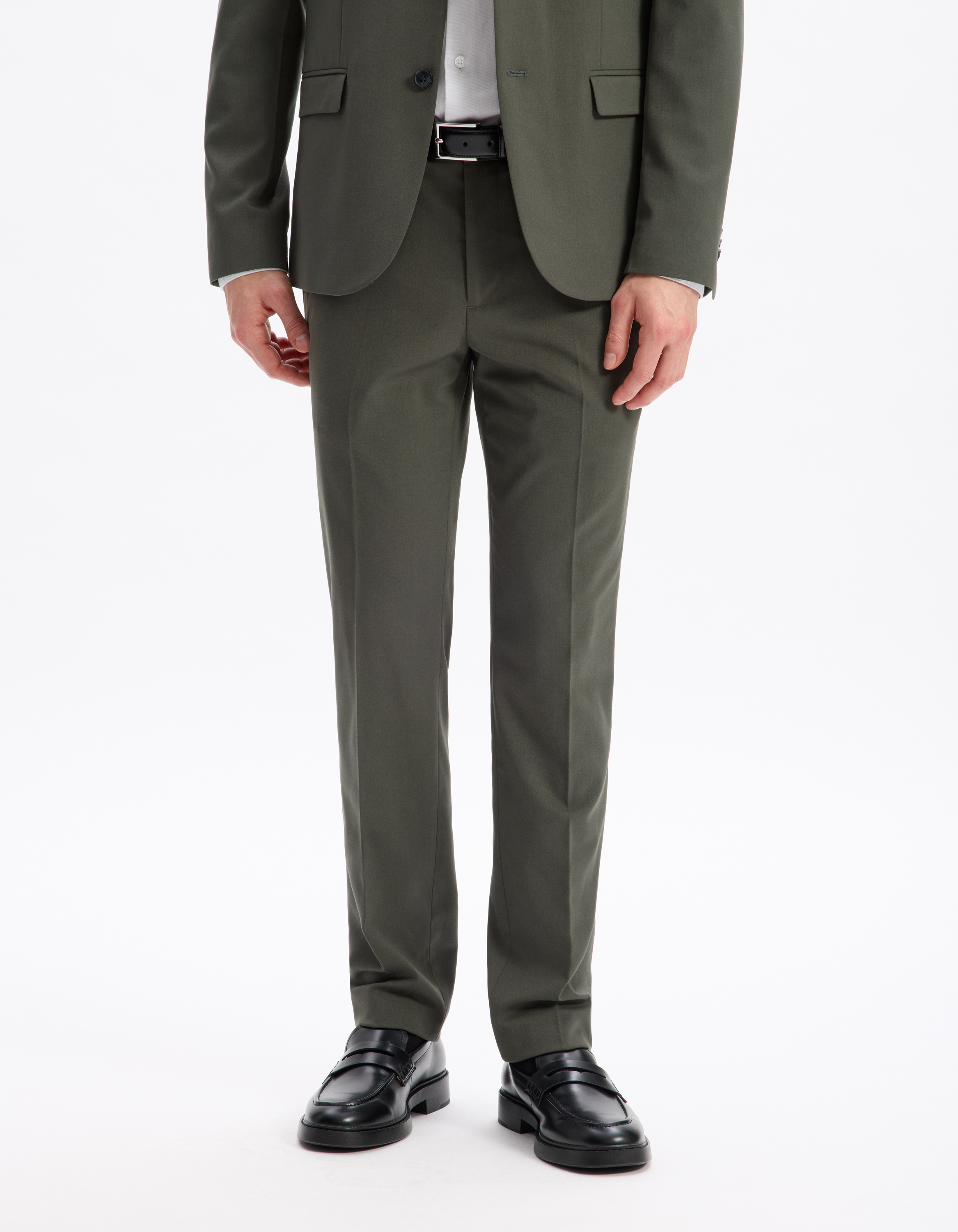 Pantalon de costume slim stretch - kaki clair - camaieu - Modalova