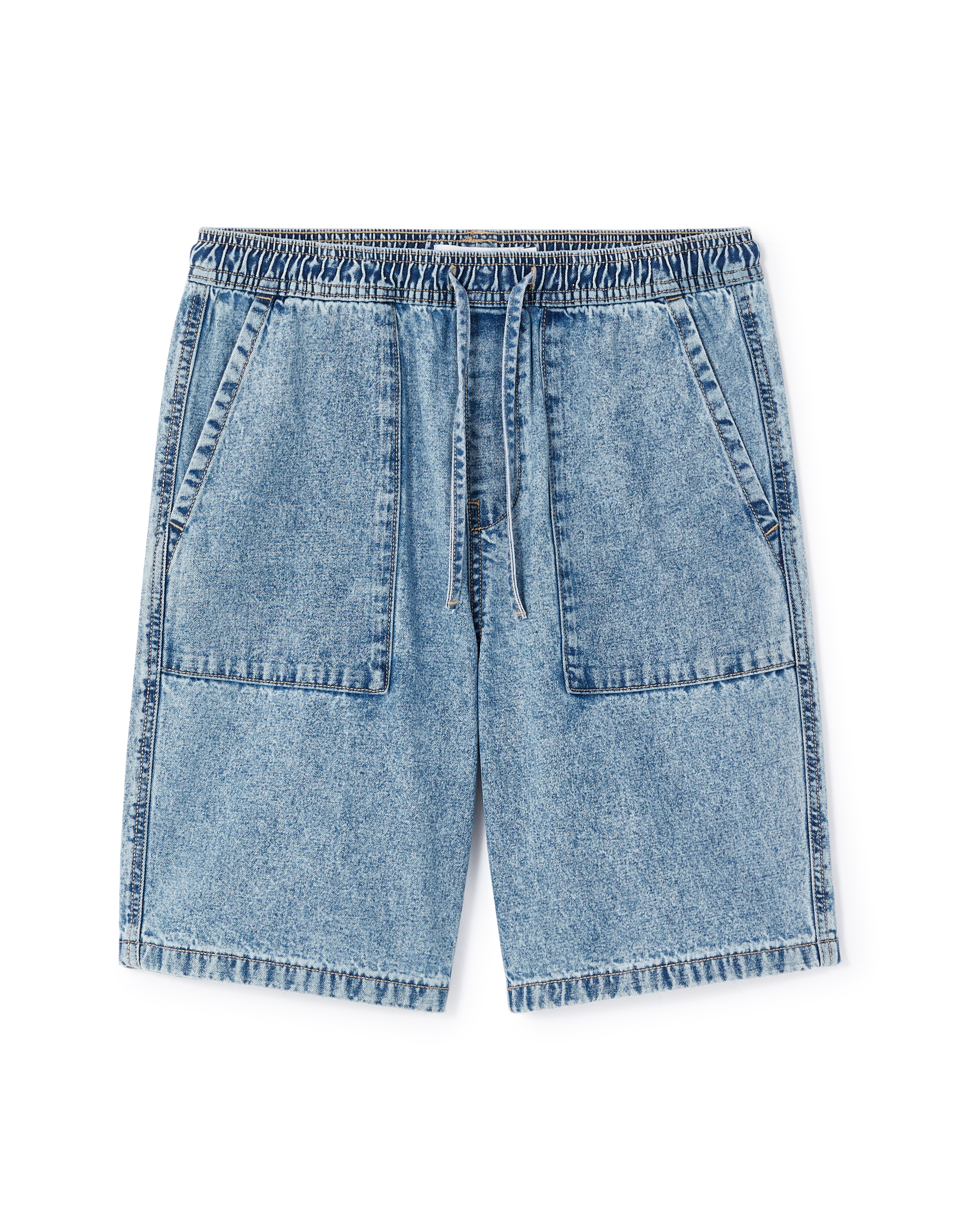 Bermuda straight en jean - bleu clair