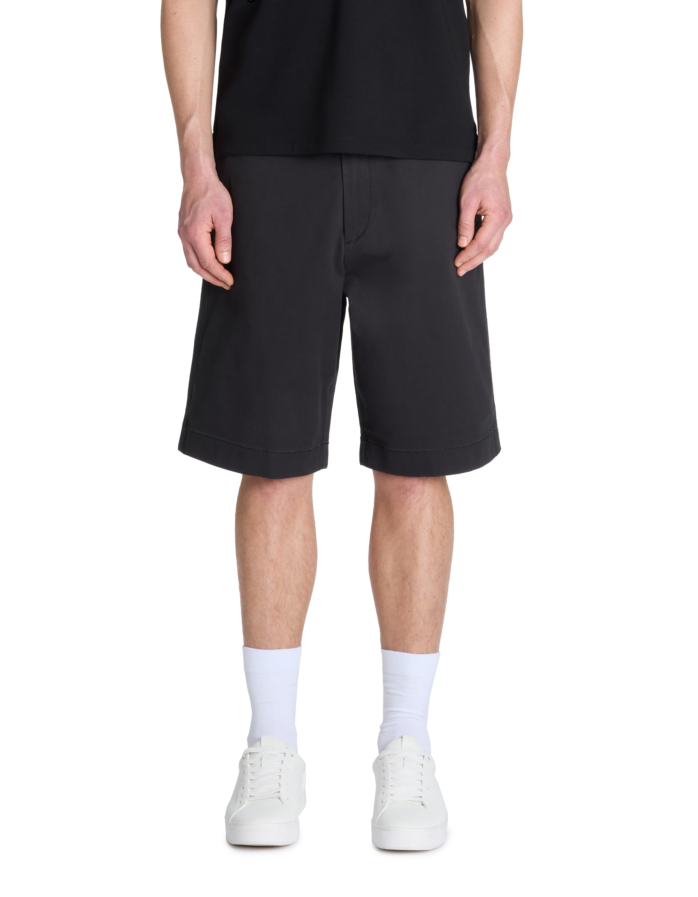 Bermuda baggy stretch - noir - camaieu - Modalova