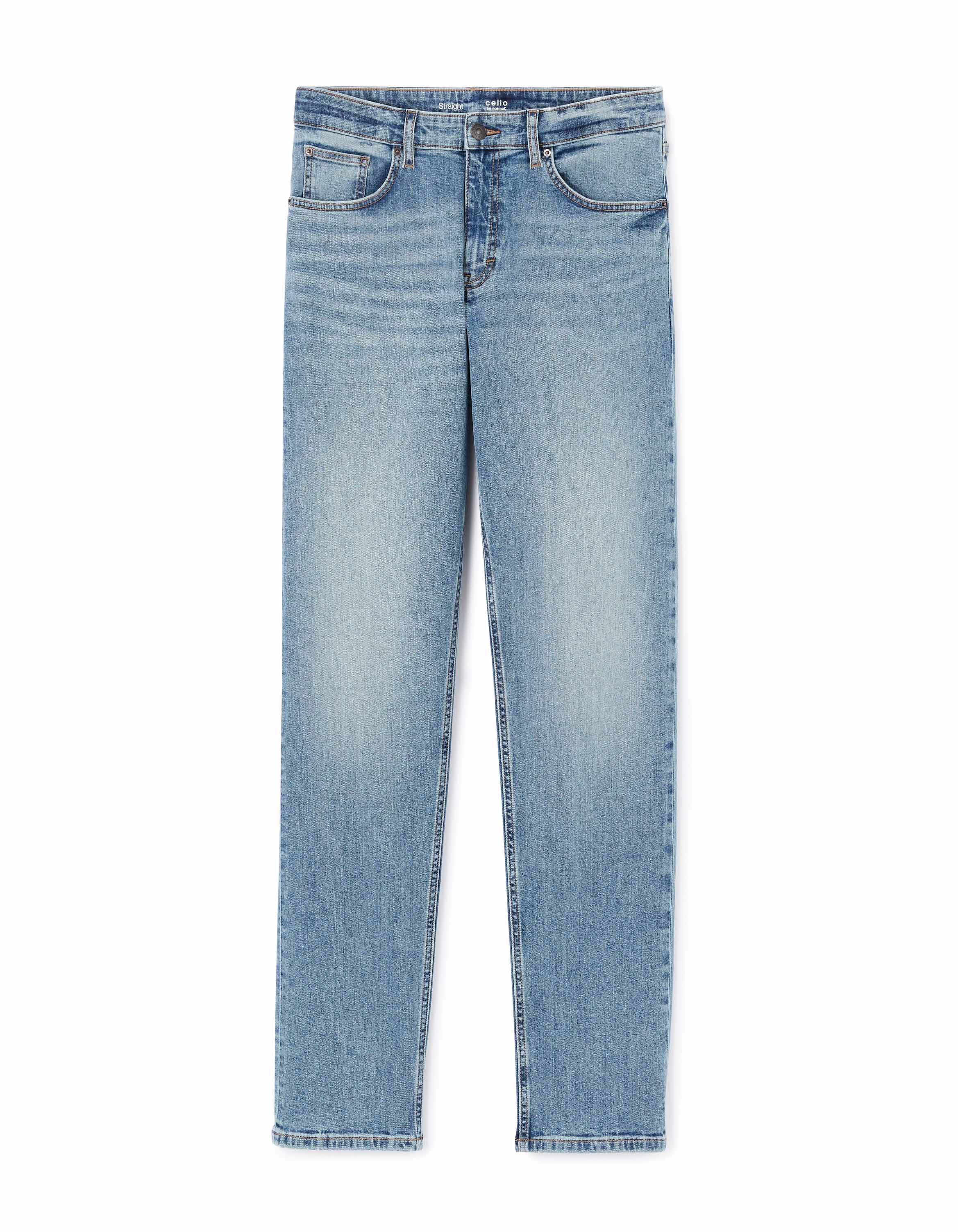 Jean straight coton stretch - bleu clair