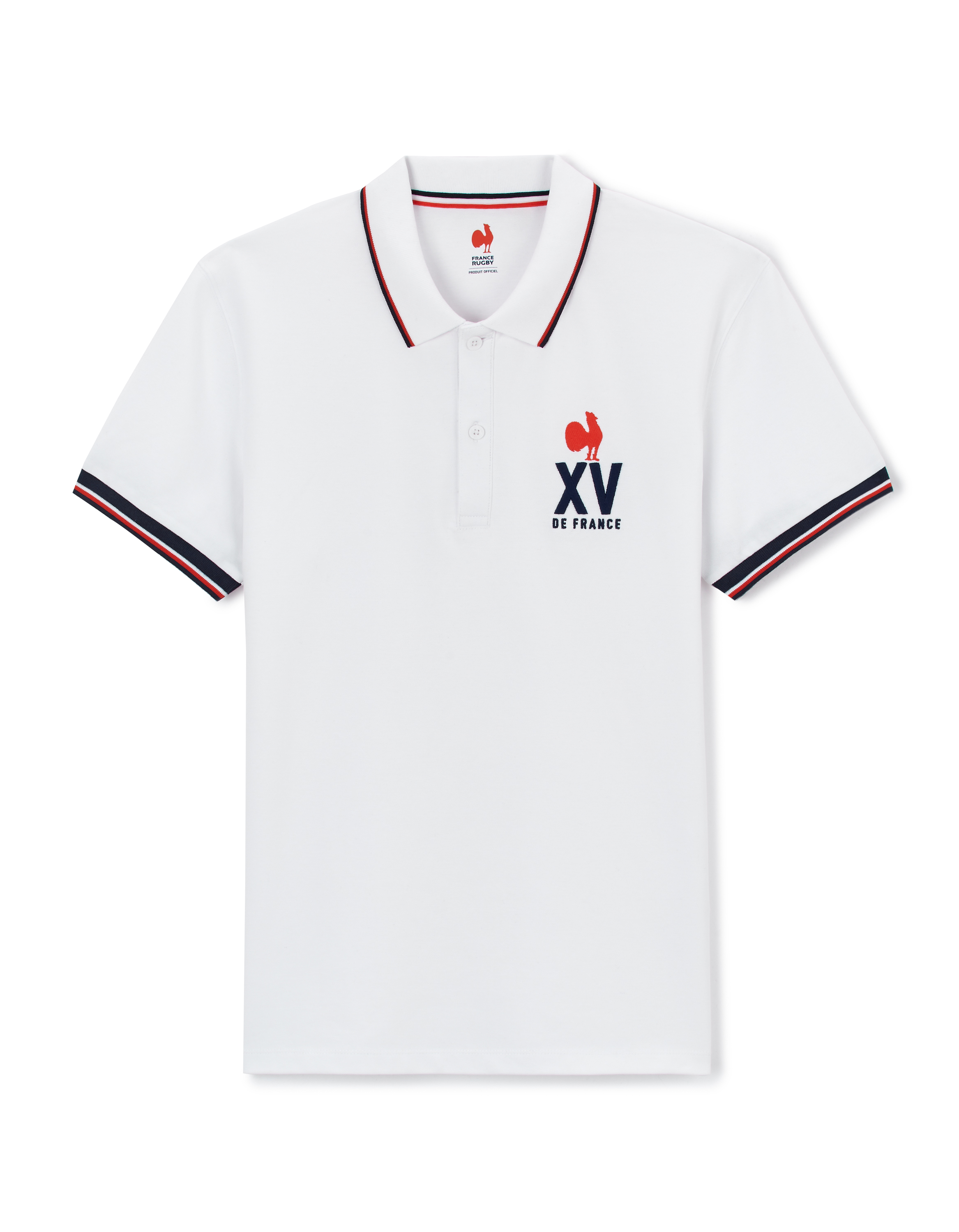 FRANCE RUGBY - Polo blanc
