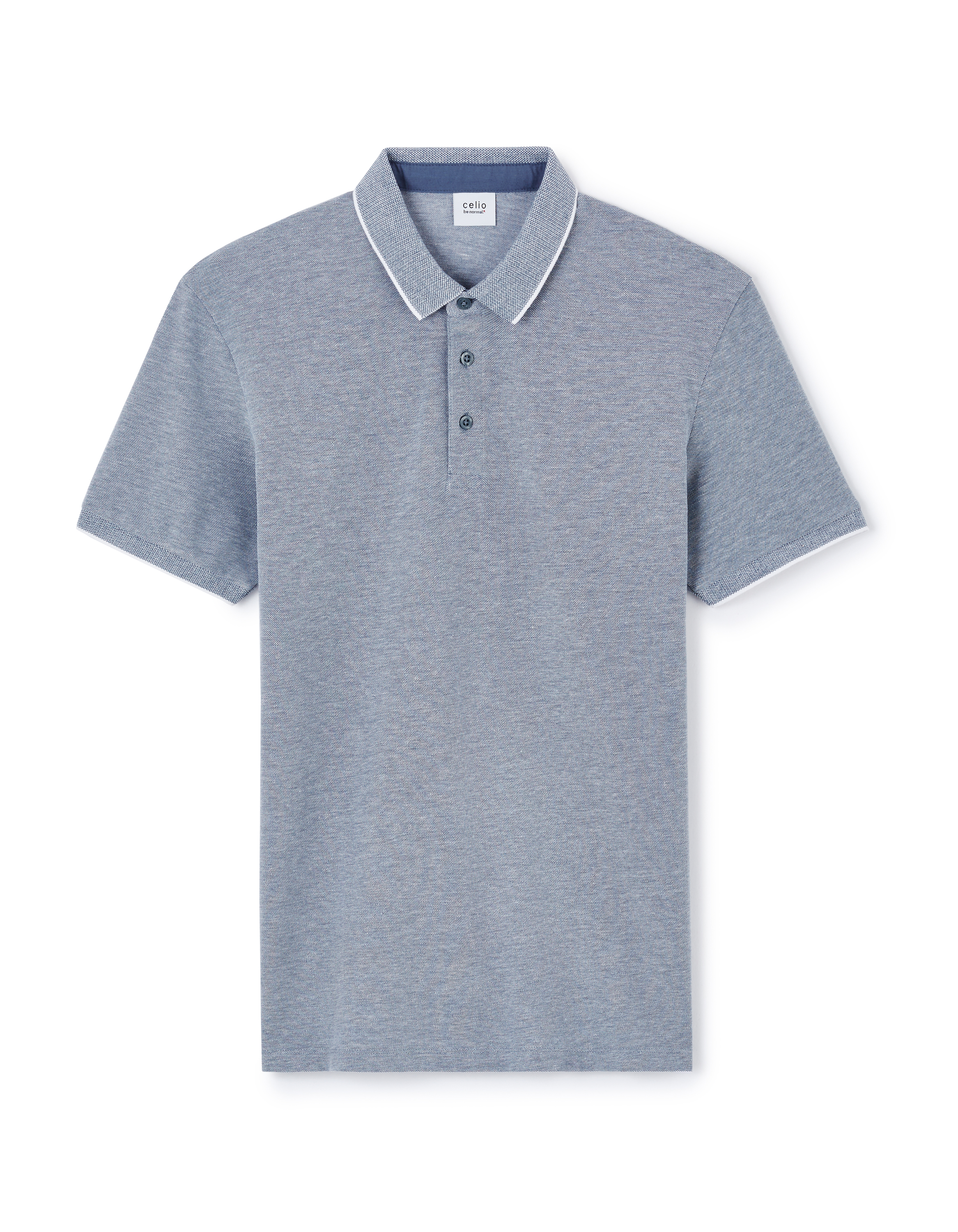 Polo regular coton mélangé - marine