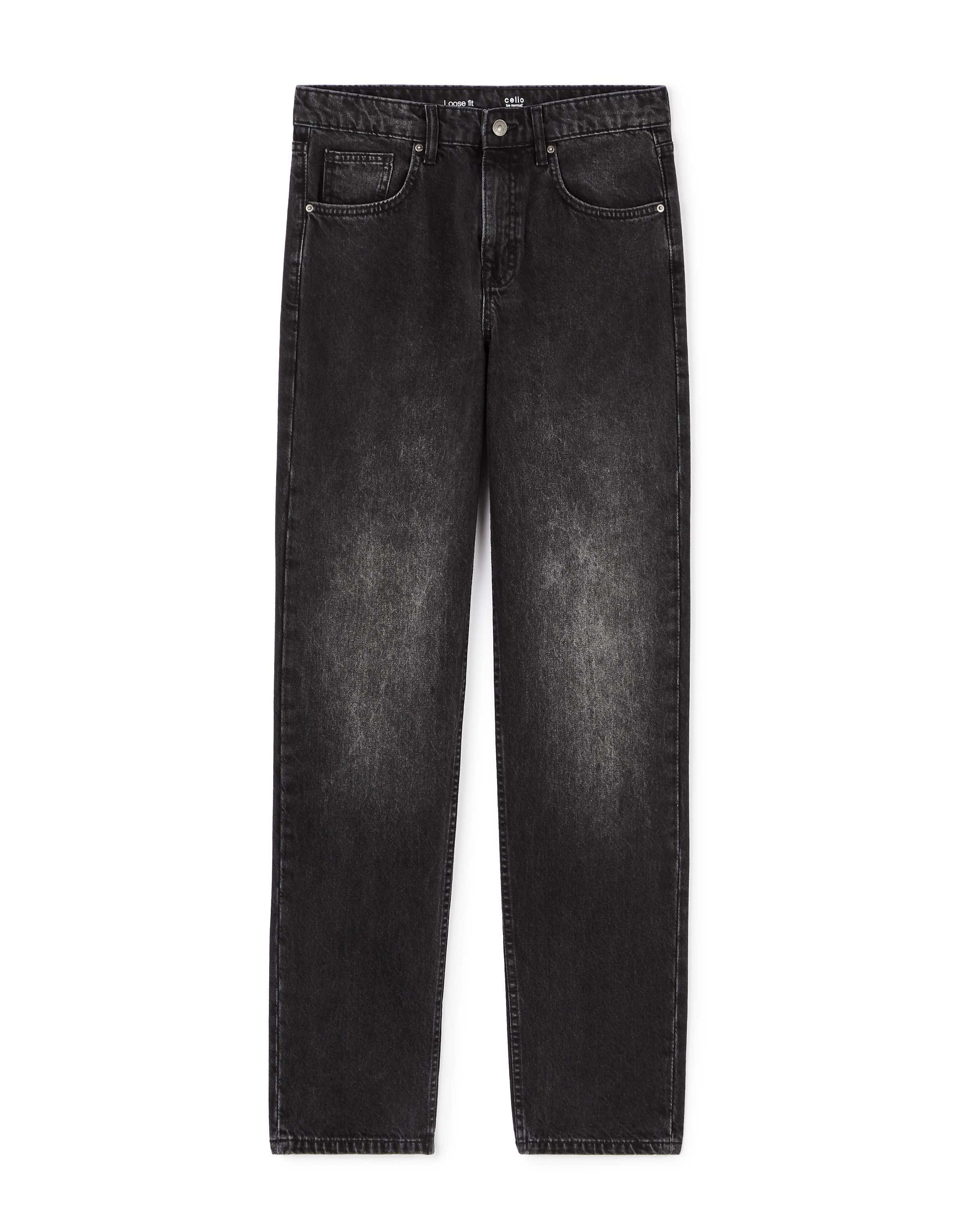 Jean loose 100% coton - noir