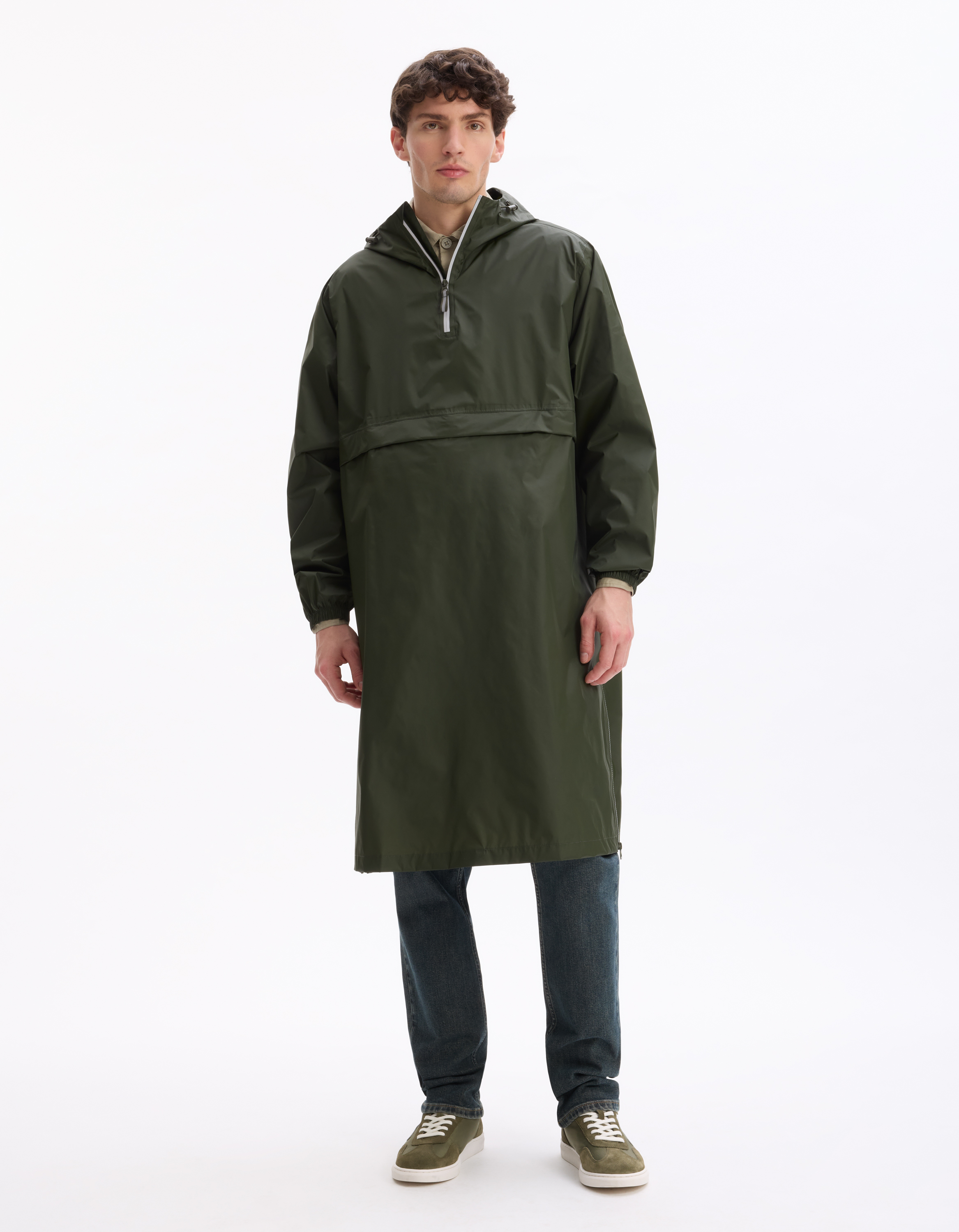 Parka capuche fixe - kaki - camaieu - Modalova