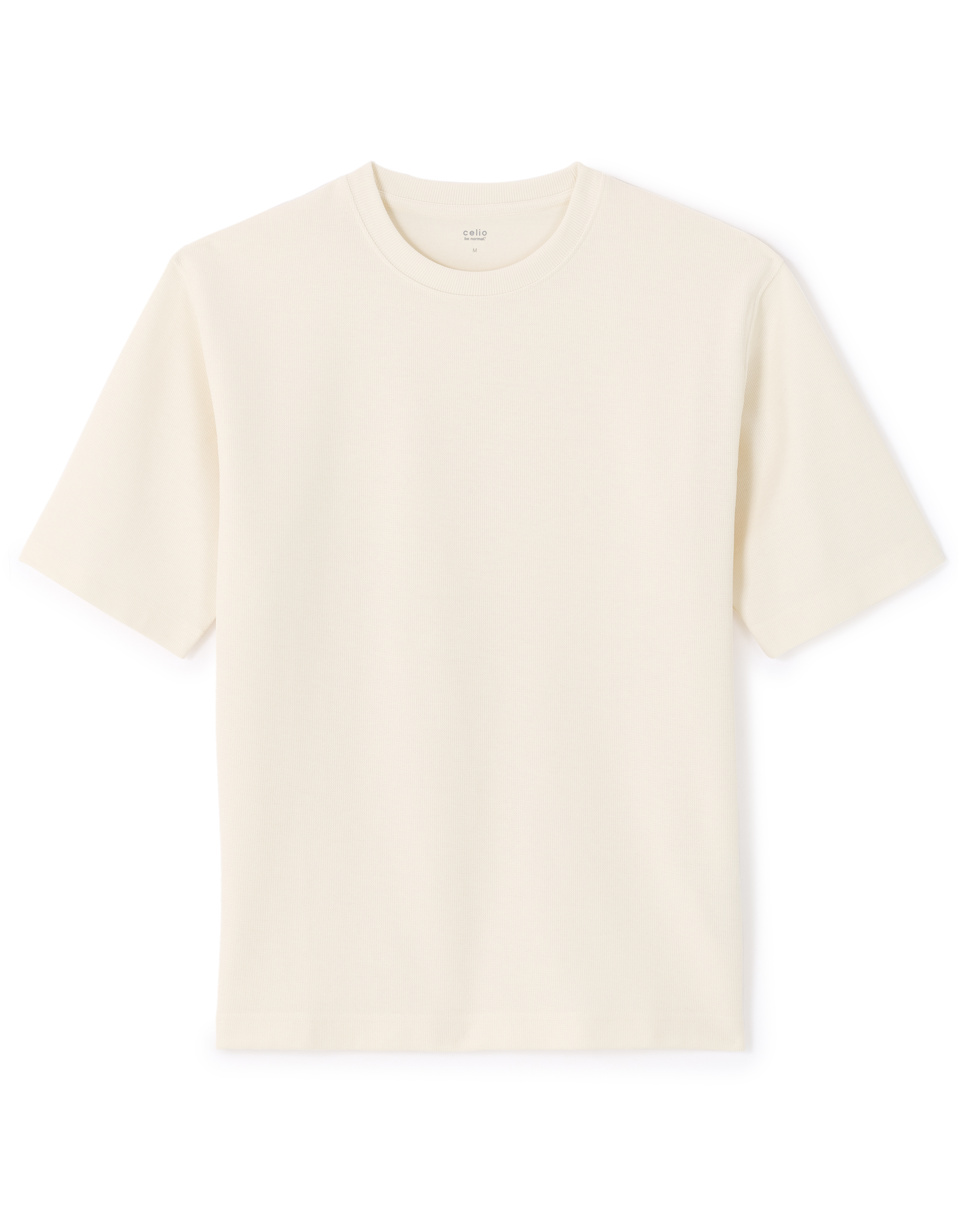T-shirt oversize col rond - beige