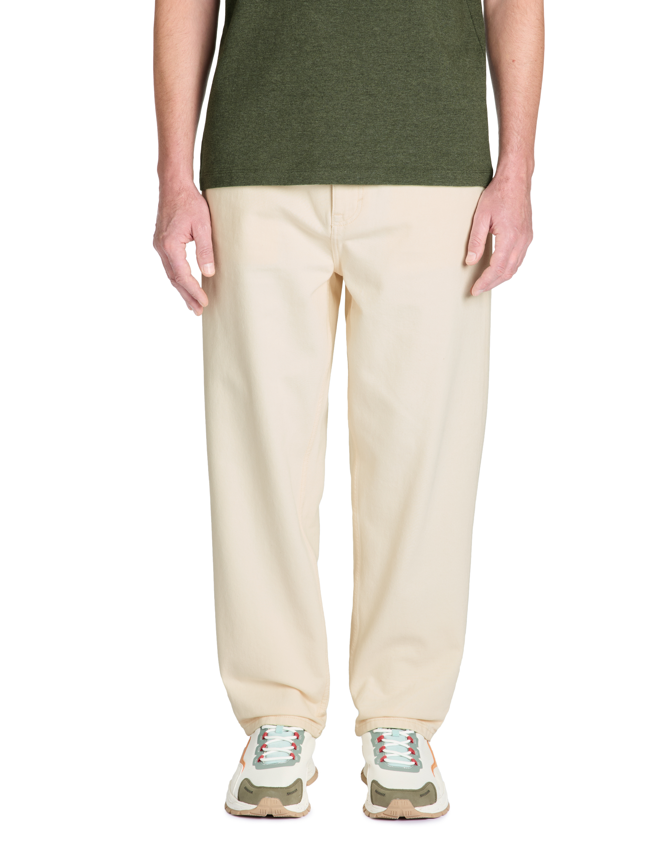 Jean baggy 100% coton - écru - camaieu - Modalova