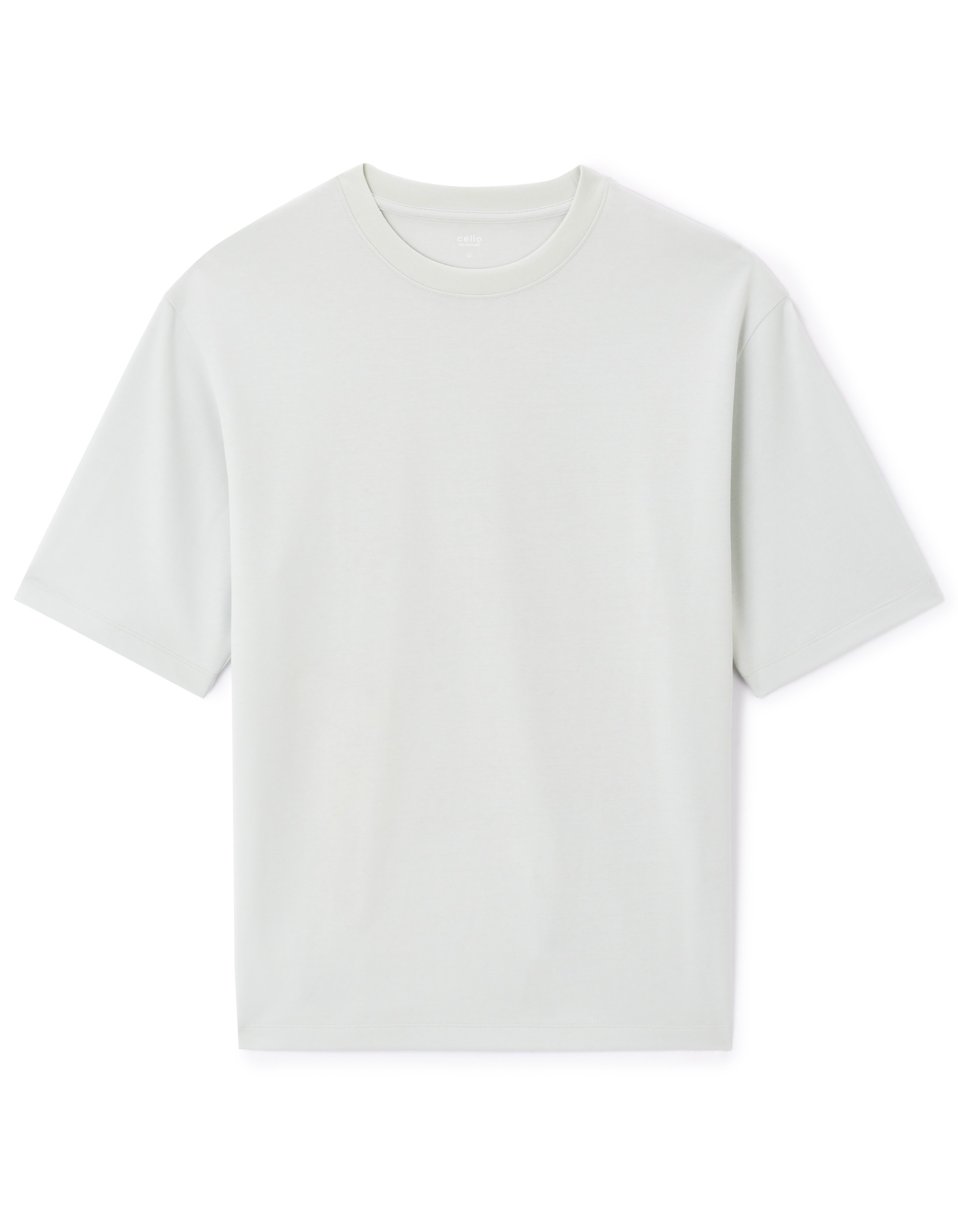 T-shirt oversize col rond - bleu