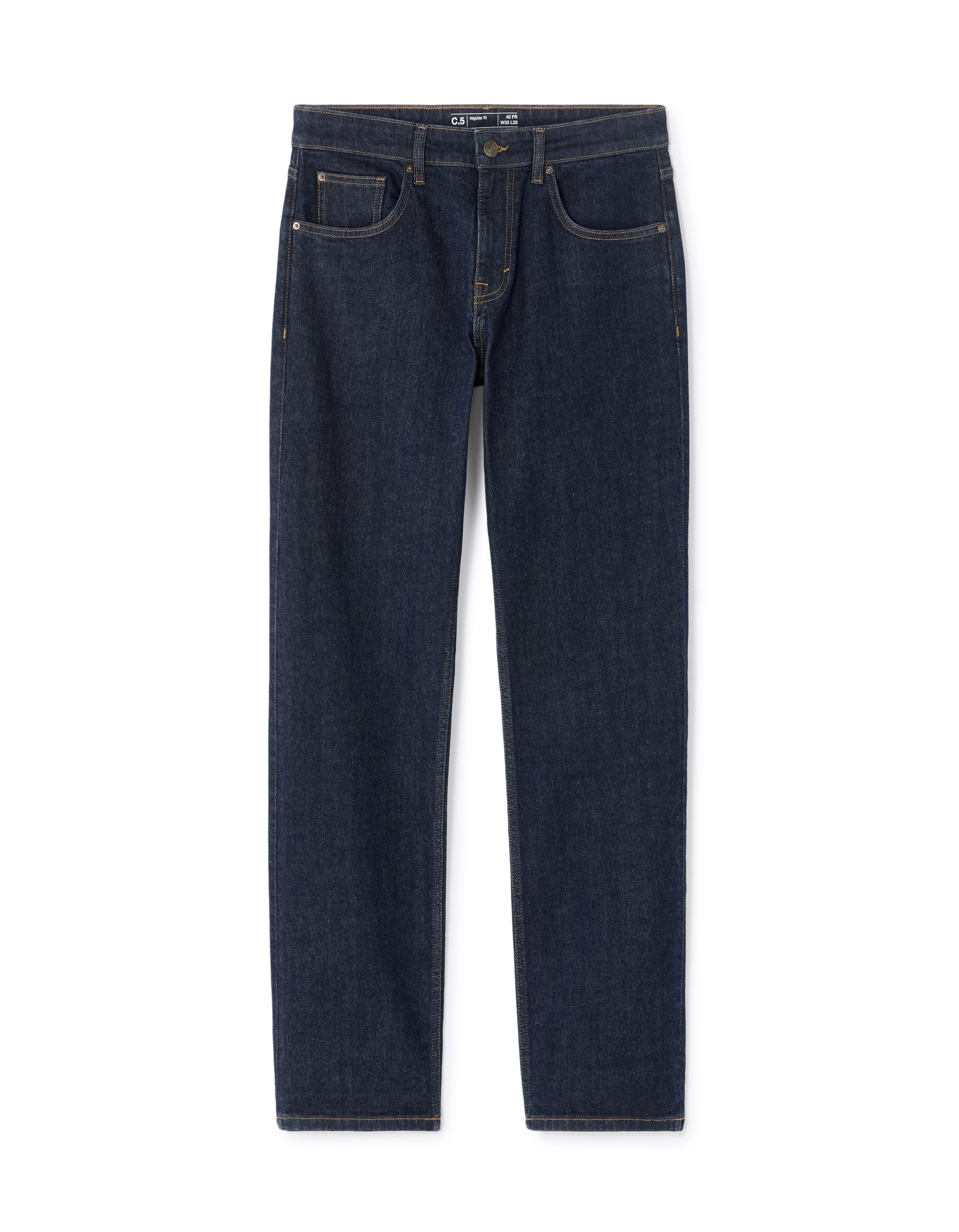 Jean C.5 regular coton stretch 3 longueurs - brut