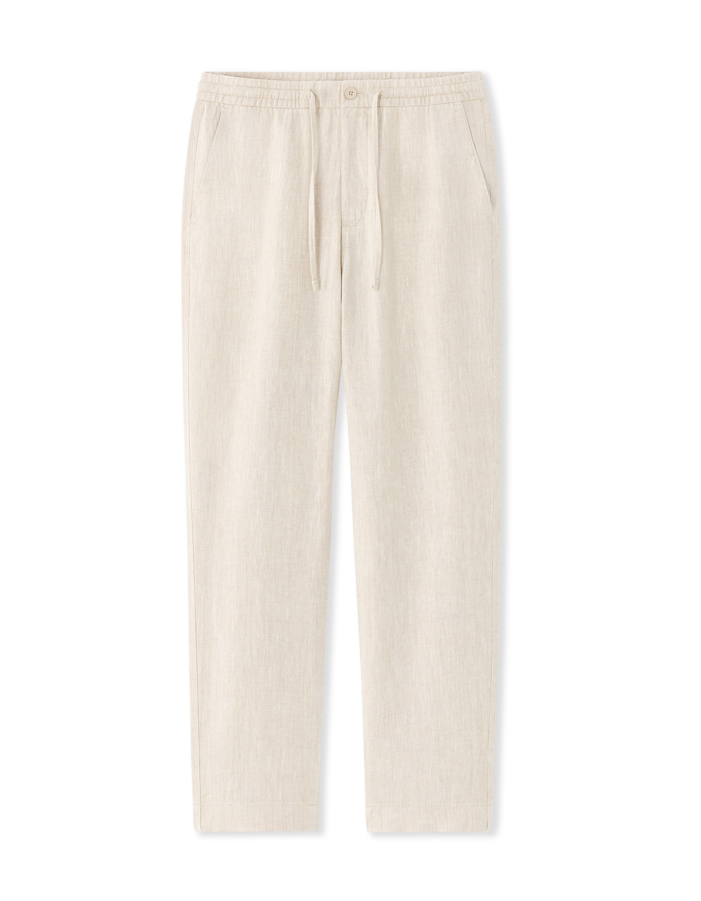 Pantalon straight 100% lin 7/8ème - naturel