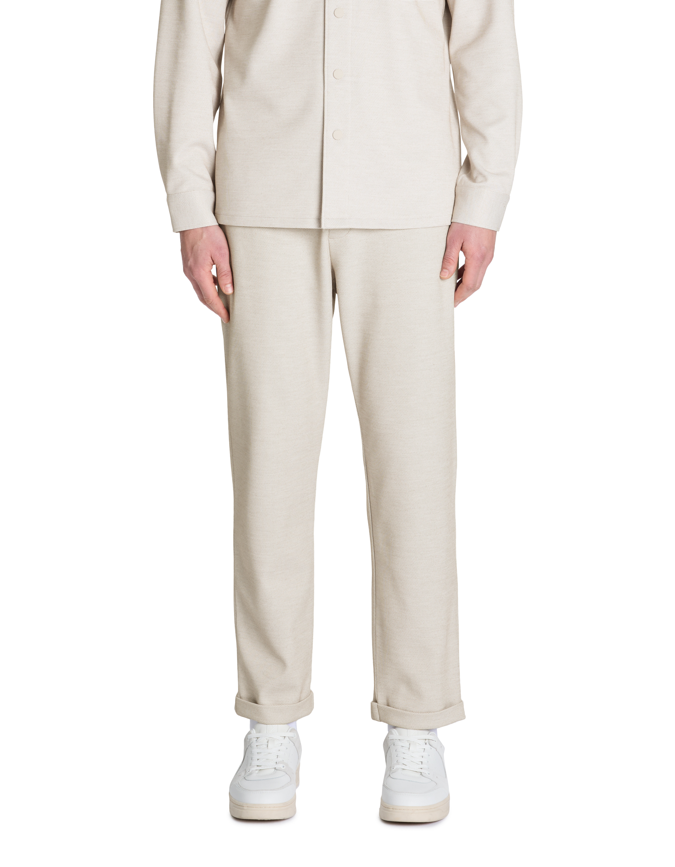 Pantalon slim coton stretch - beige - camaieu - Modalova