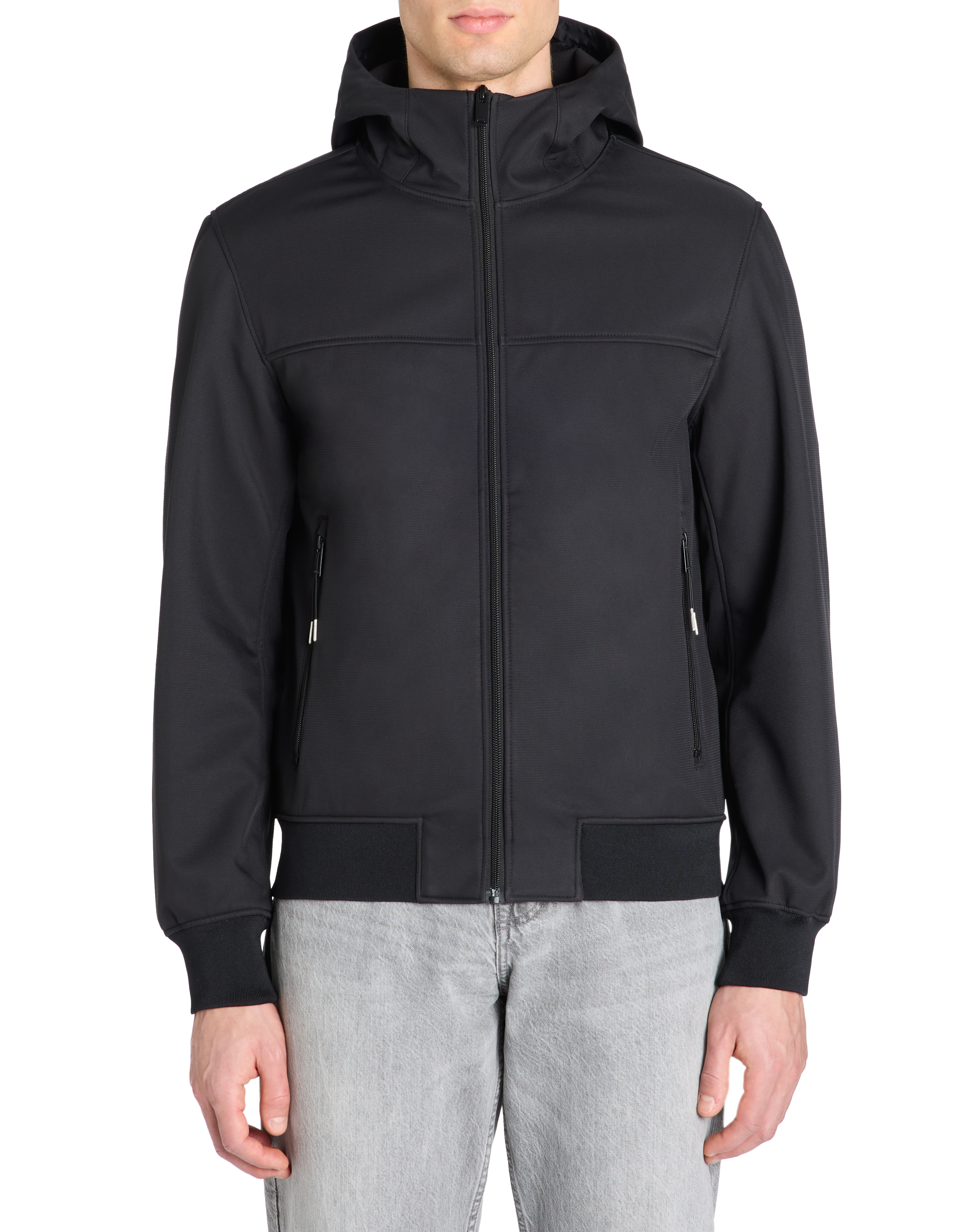 Blouson capuche fixe - noir - camaieu - Modalova