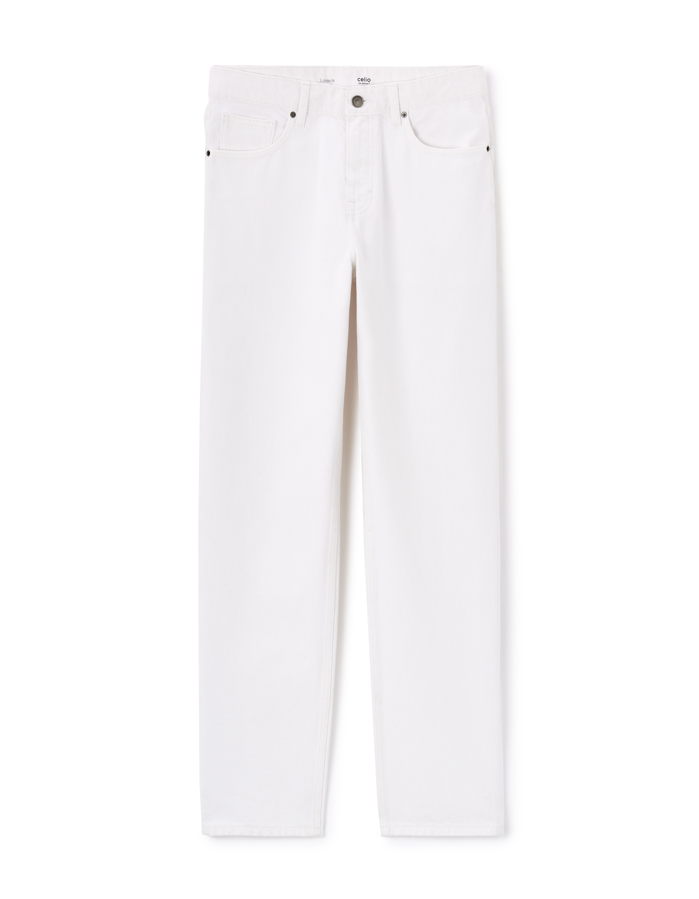 Jean loose 100% coton - blanc