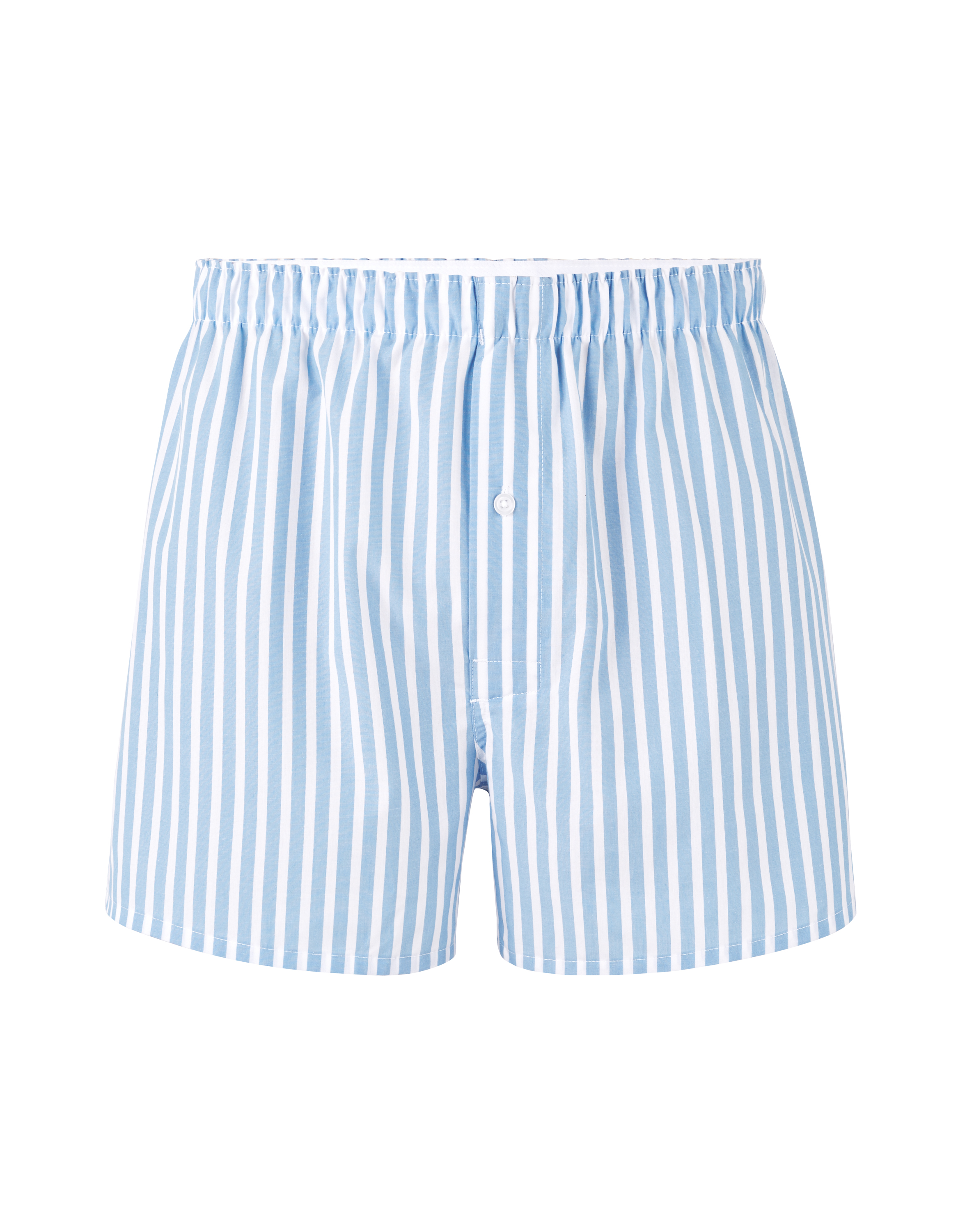 Caleçon 100% coton à rayures - bleu clair