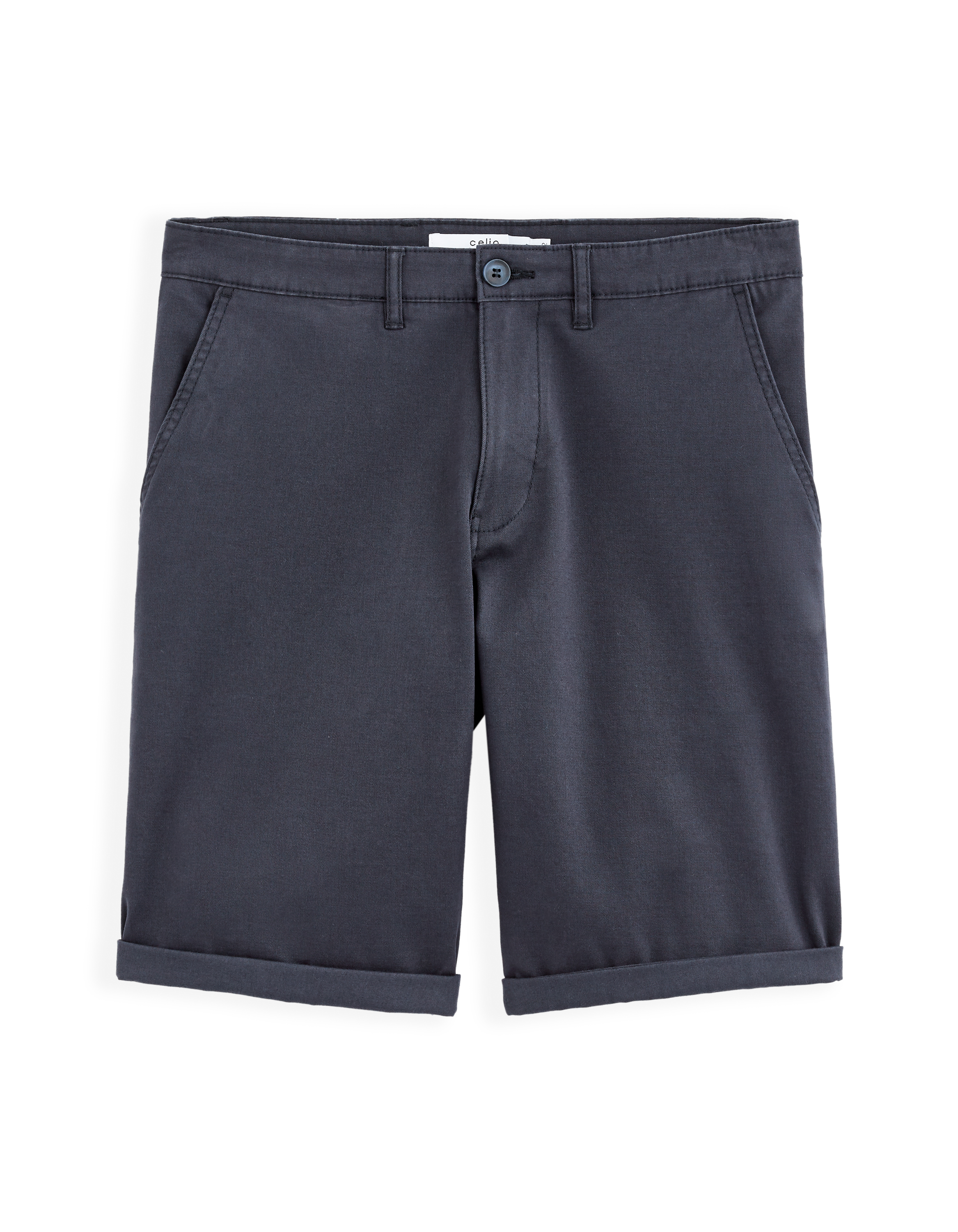 Bermuda chino en coton stretch - marine