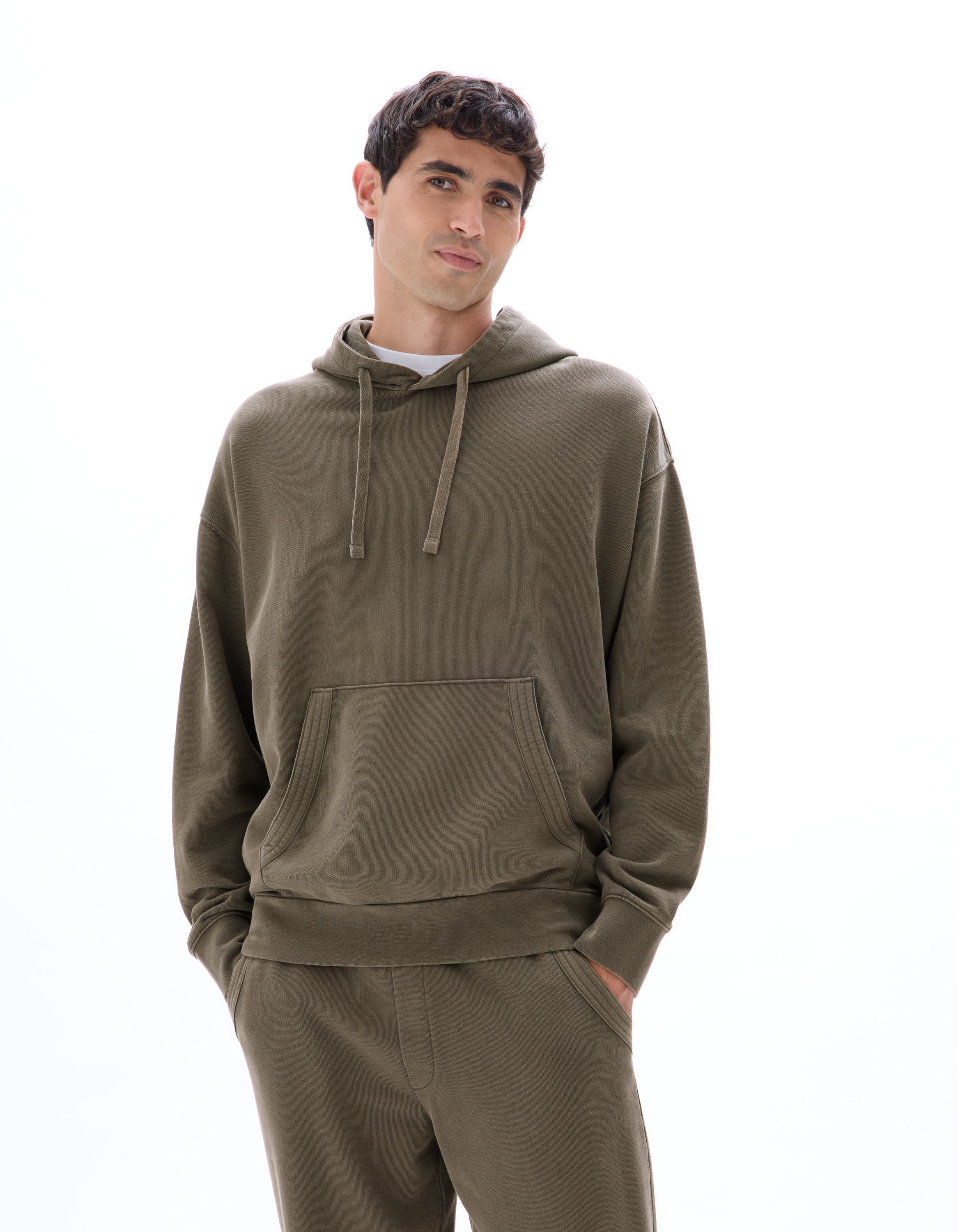 Sweat Oversize à capuche aspect délavé - anthracite - camaieu - Modalova