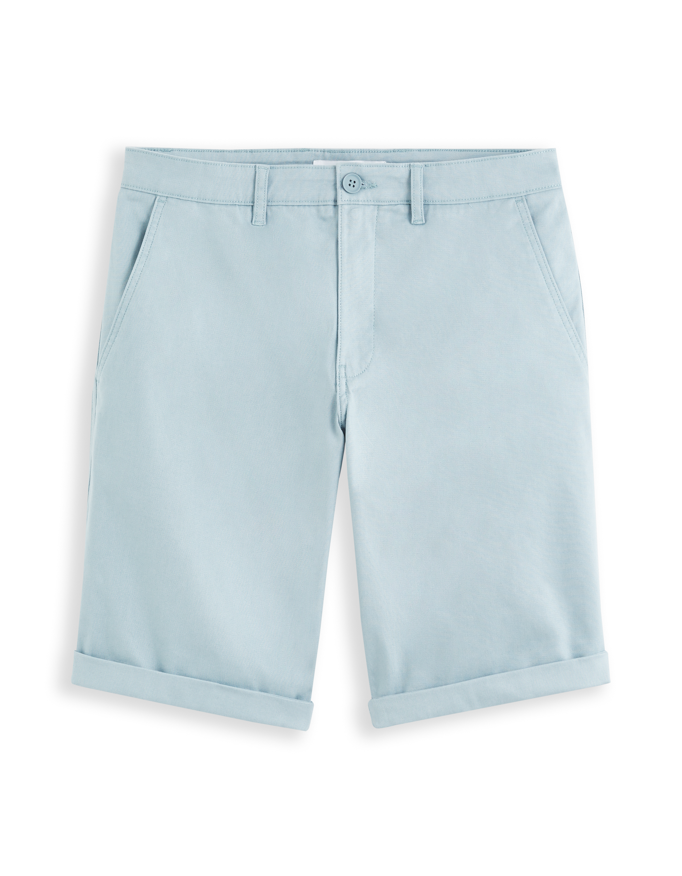 Bermuda chino en coton stretch - bleu ciel