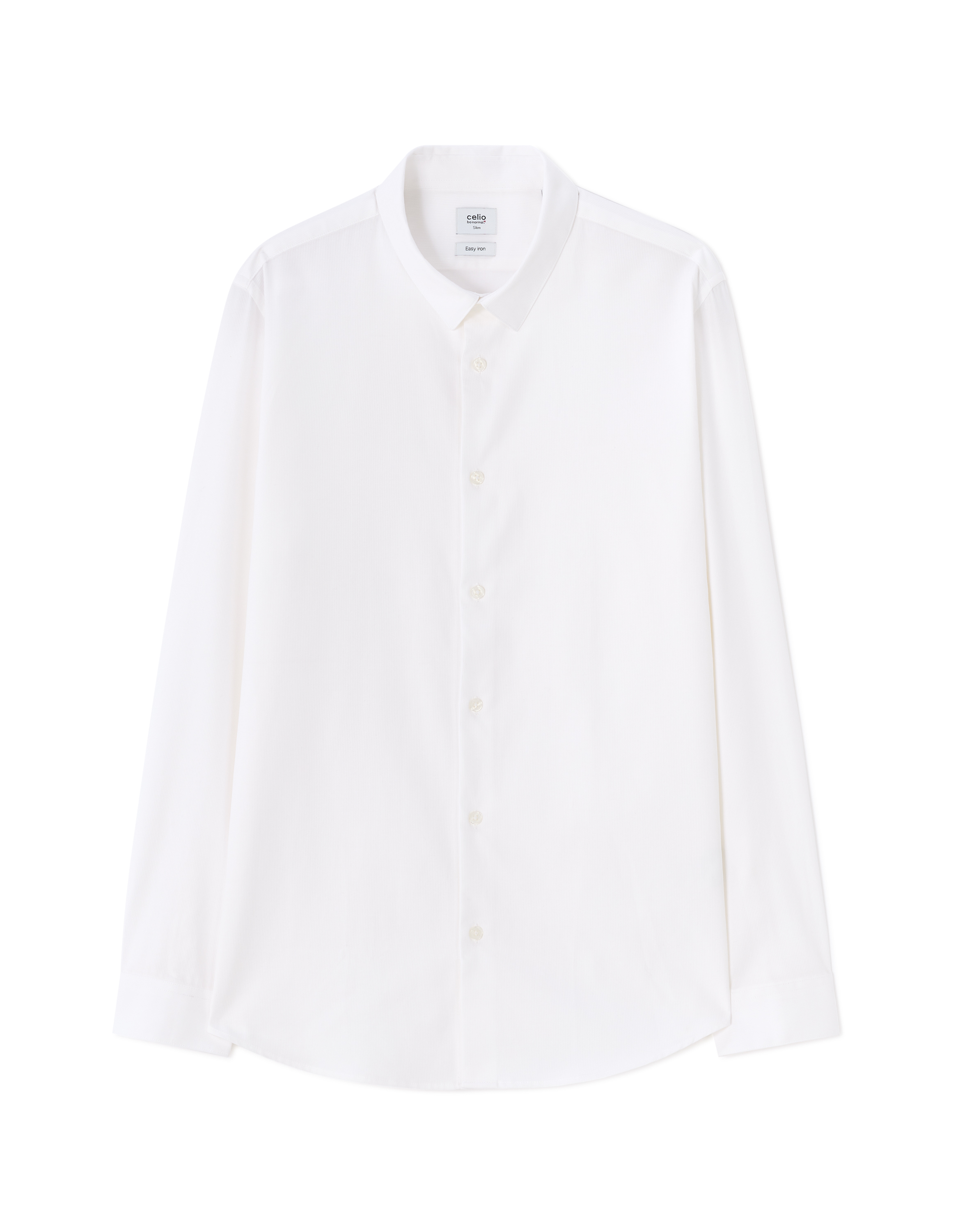 Chemise slim dobby 100% coton - blanc