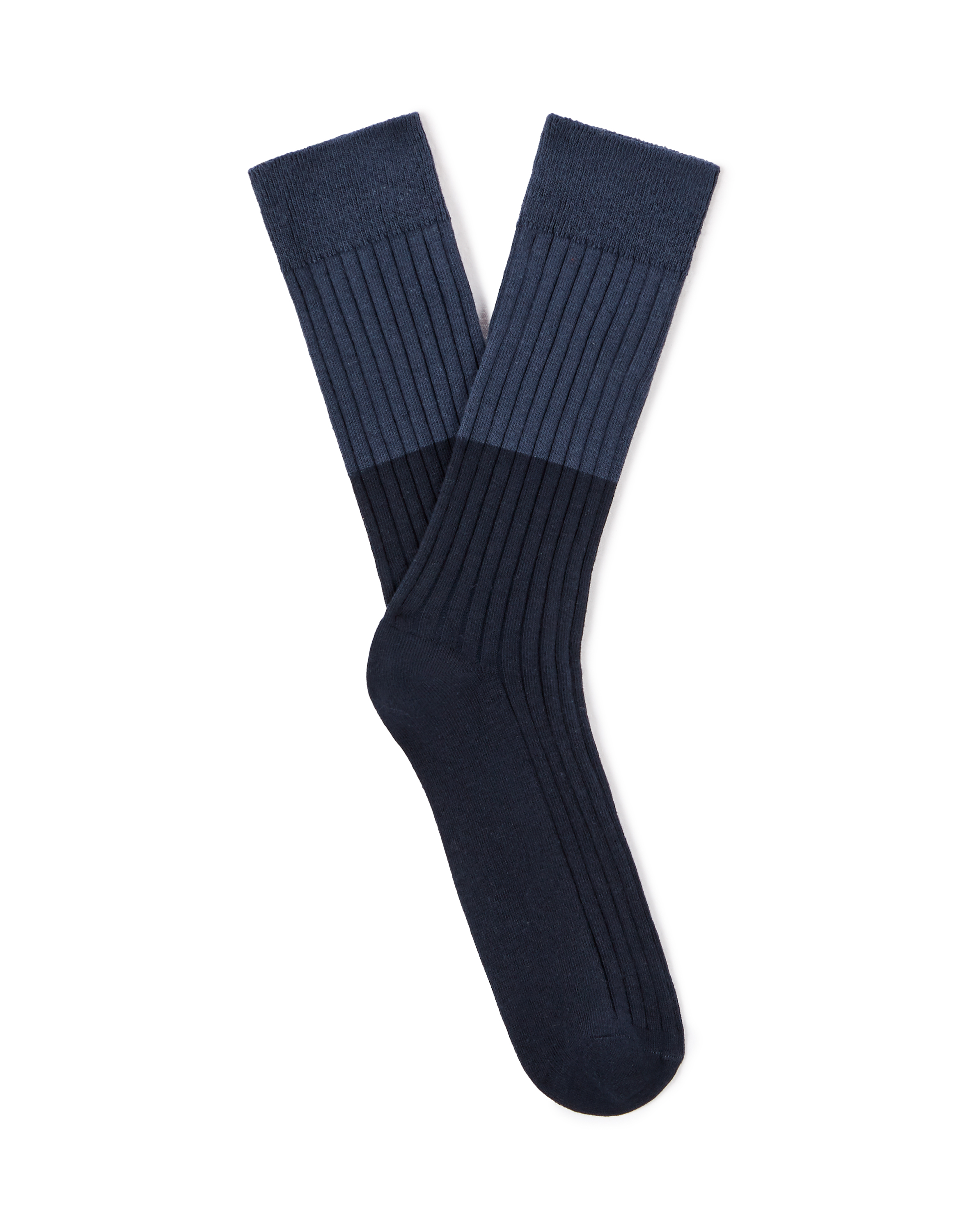 Chaussettes hautes sport en coton stretch - marine