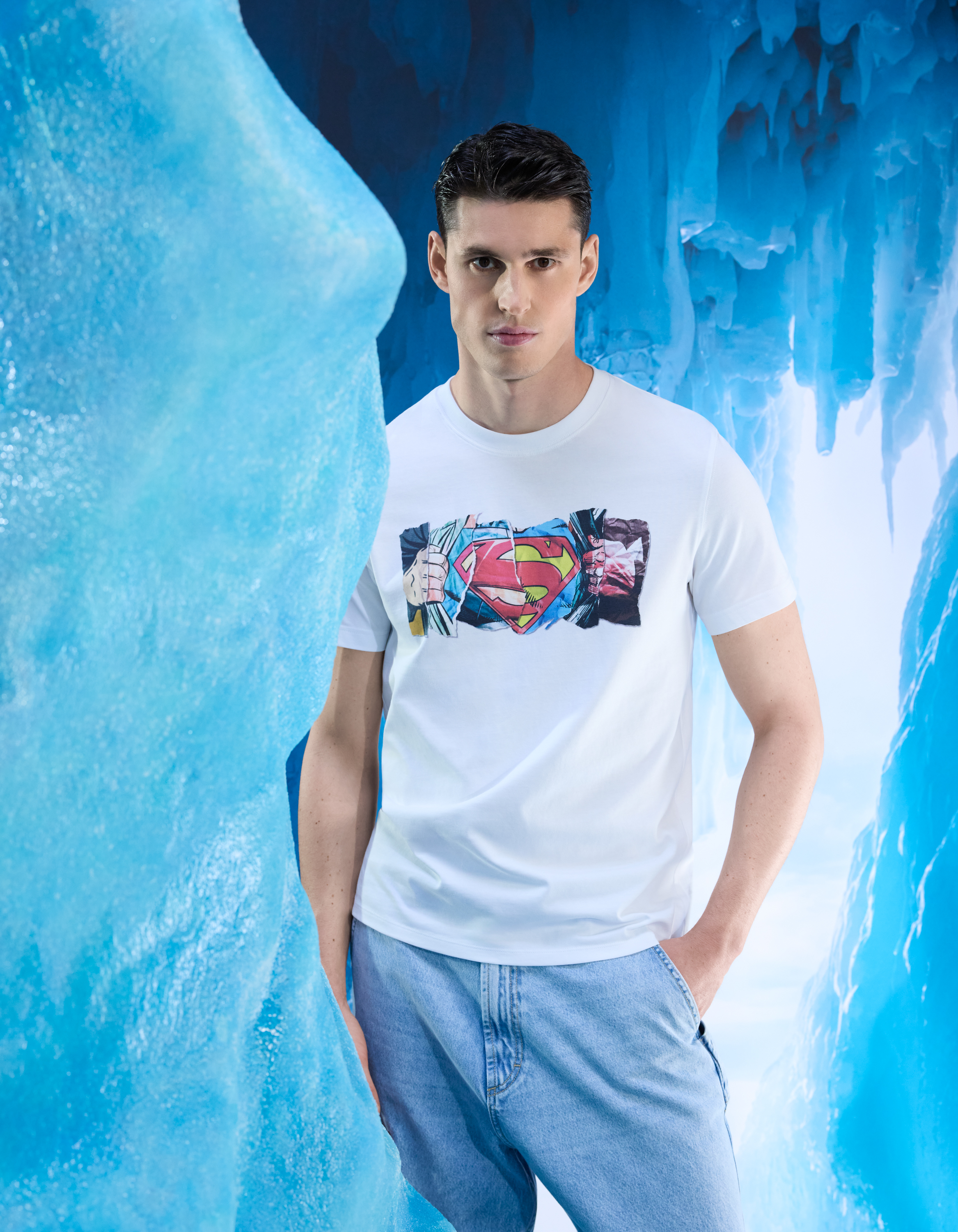 Superman - T-shirt blanc - camaieu - Modalova