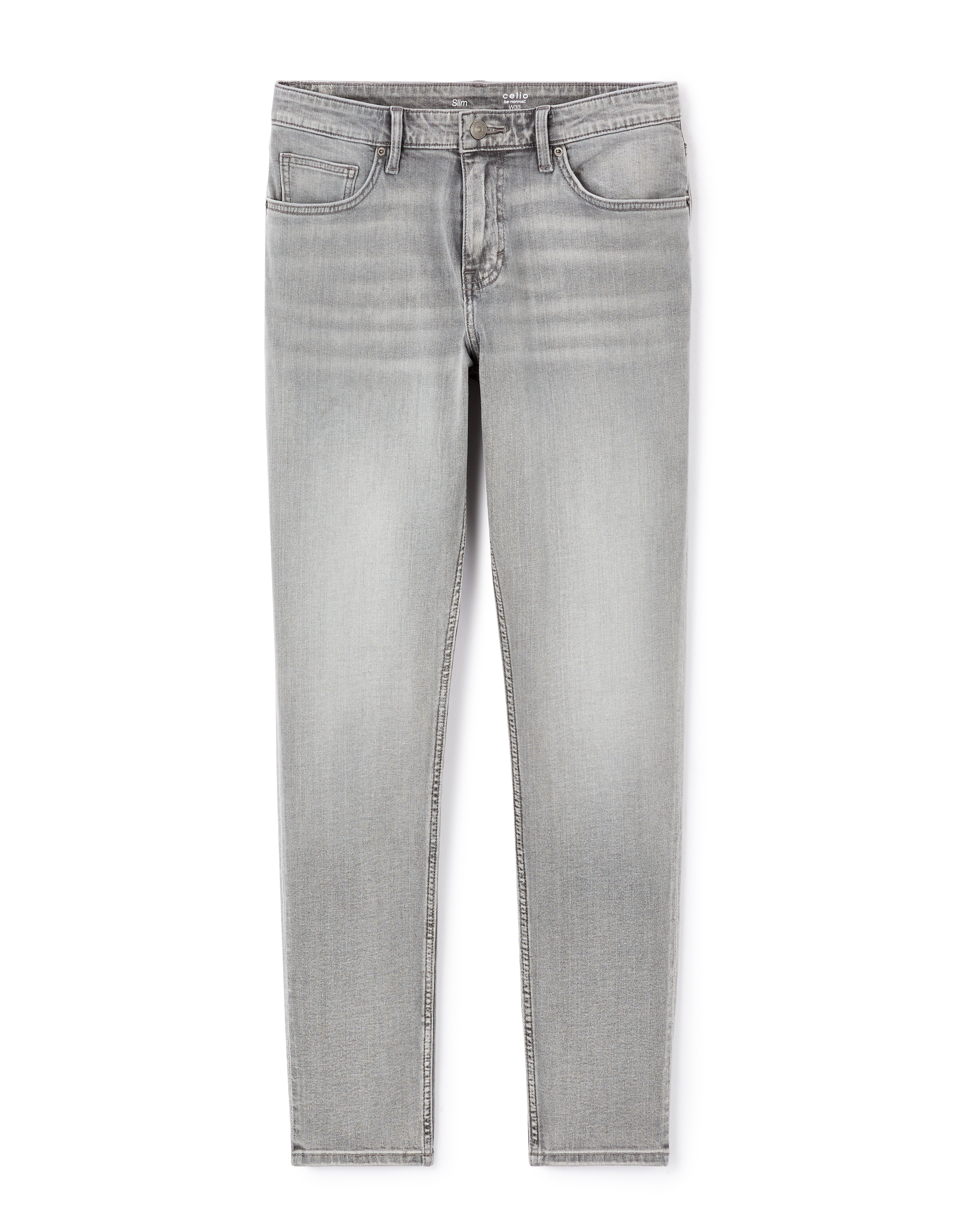 Jean slim coton stretch - gris clair