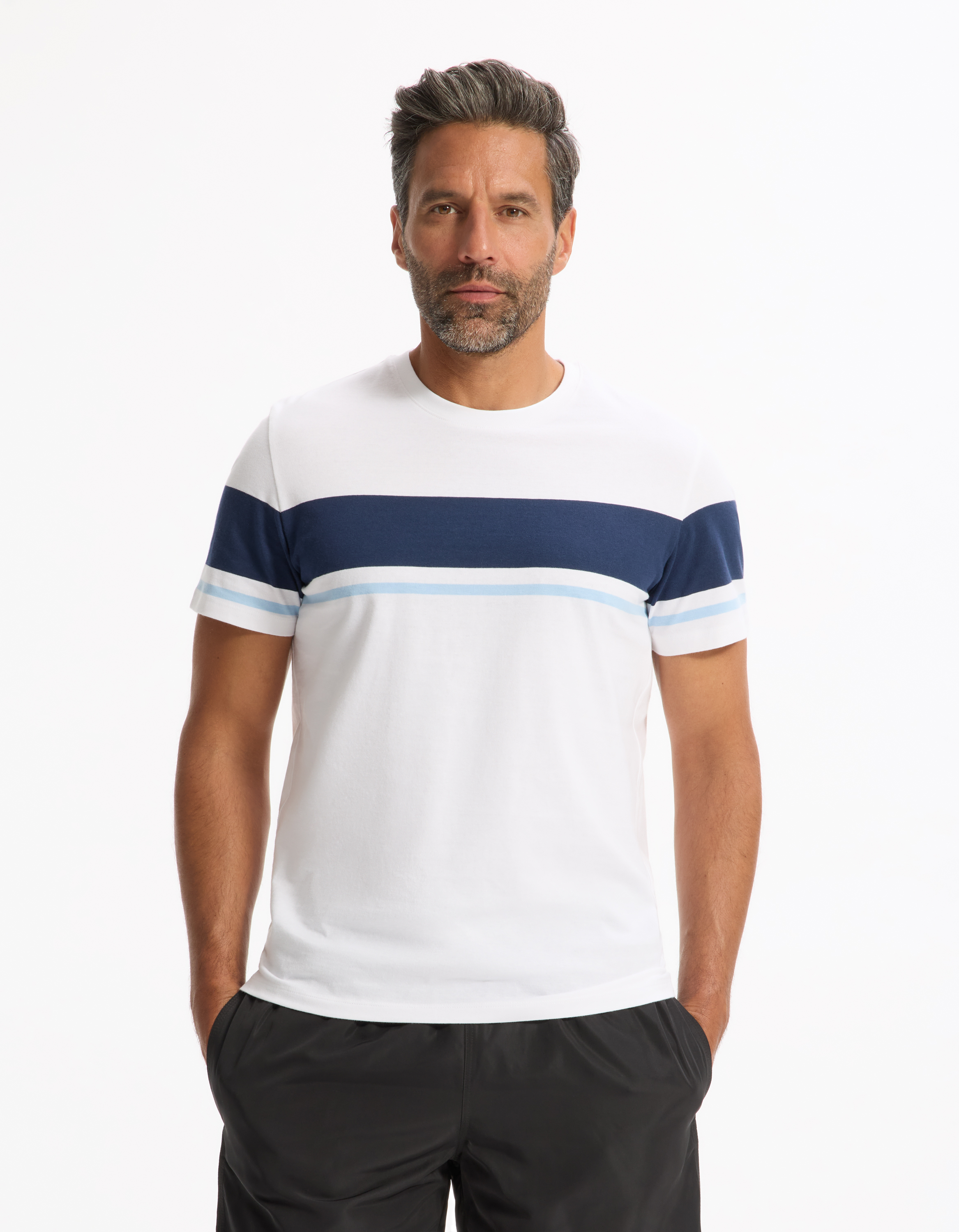 T-shirt straight col rond 100% coton - camaieu - Modalova