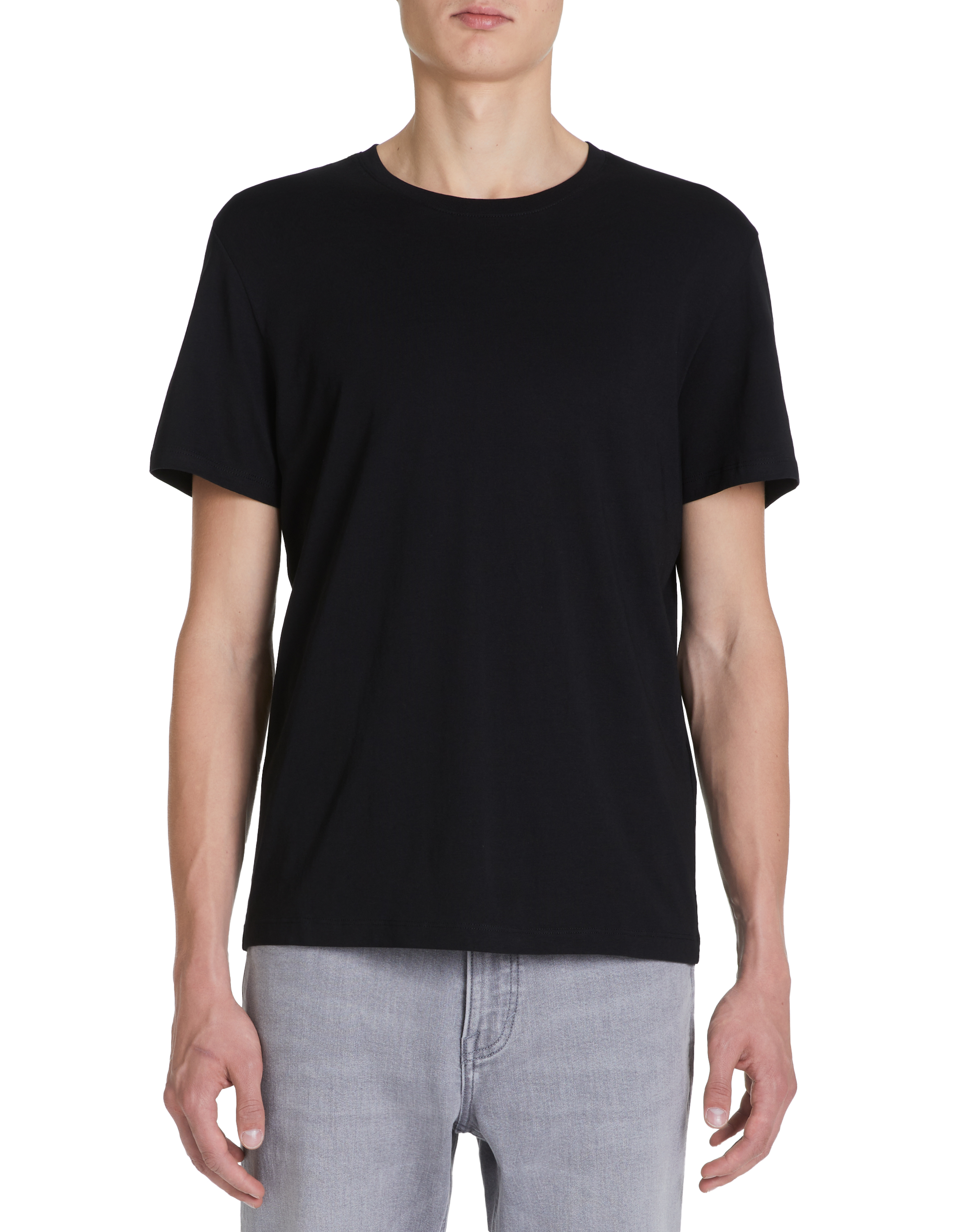 T-shirt straight col rond 100% coton - camaieu - Modalova
