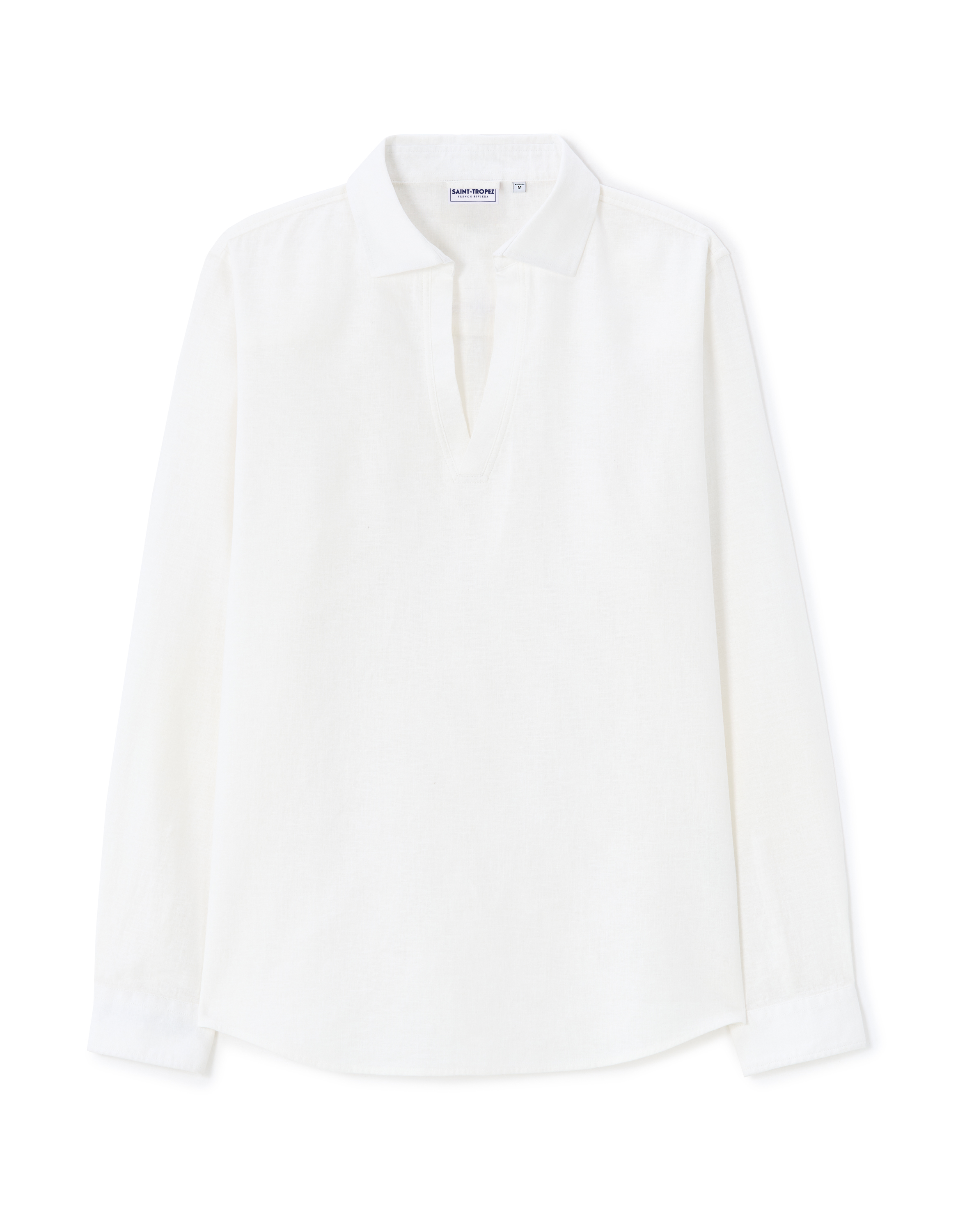Saint-Tropez - Chemise blanche en lin et coton