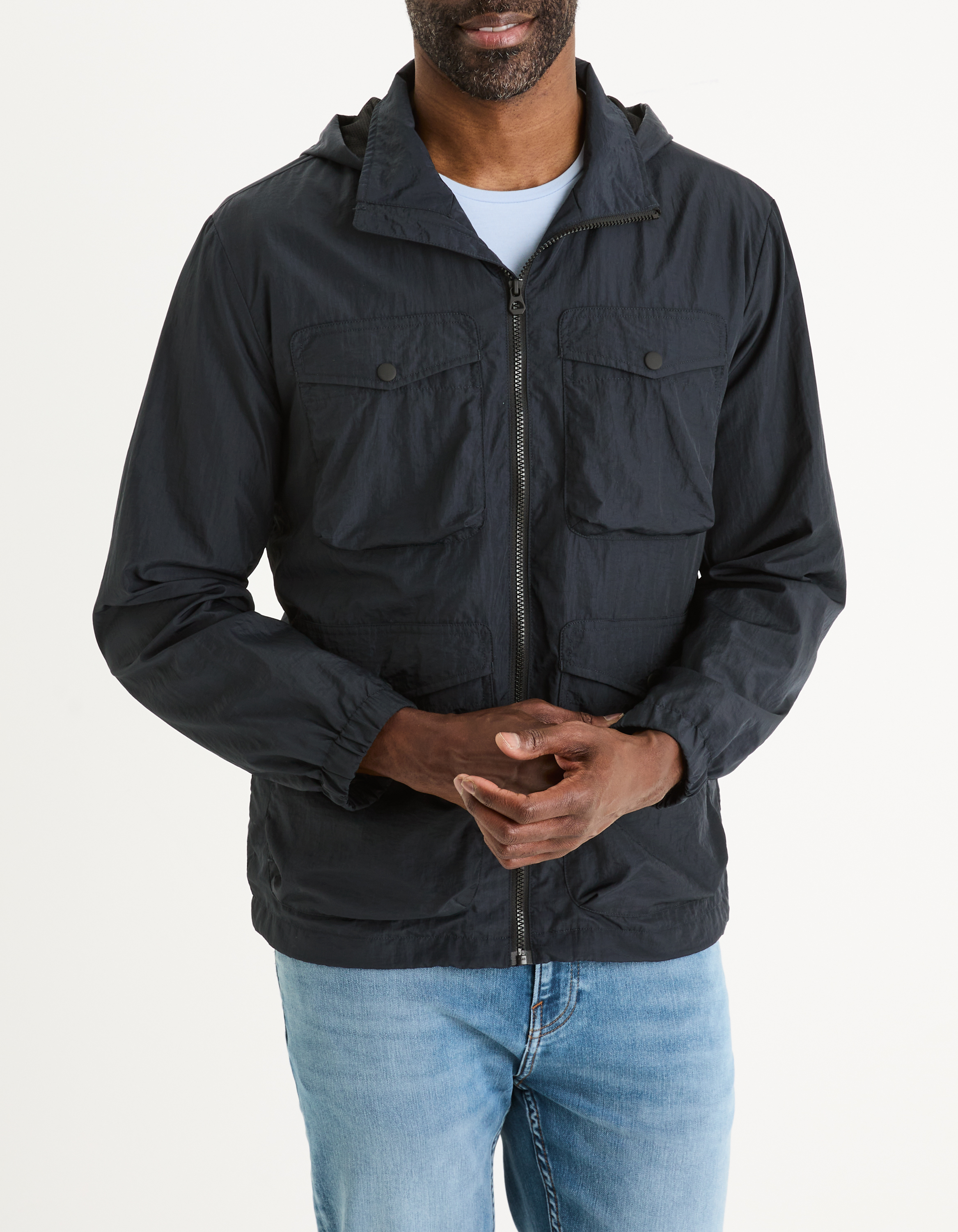 Blouson à capuche - marine - camaieu - Modalova