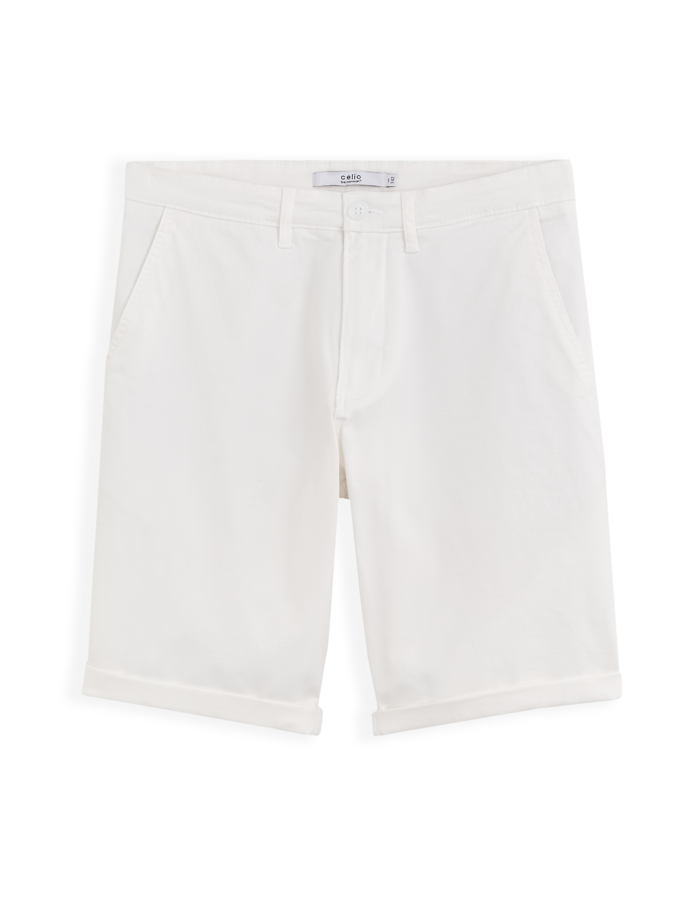 Bermuda chino en coton stretch - blanc
