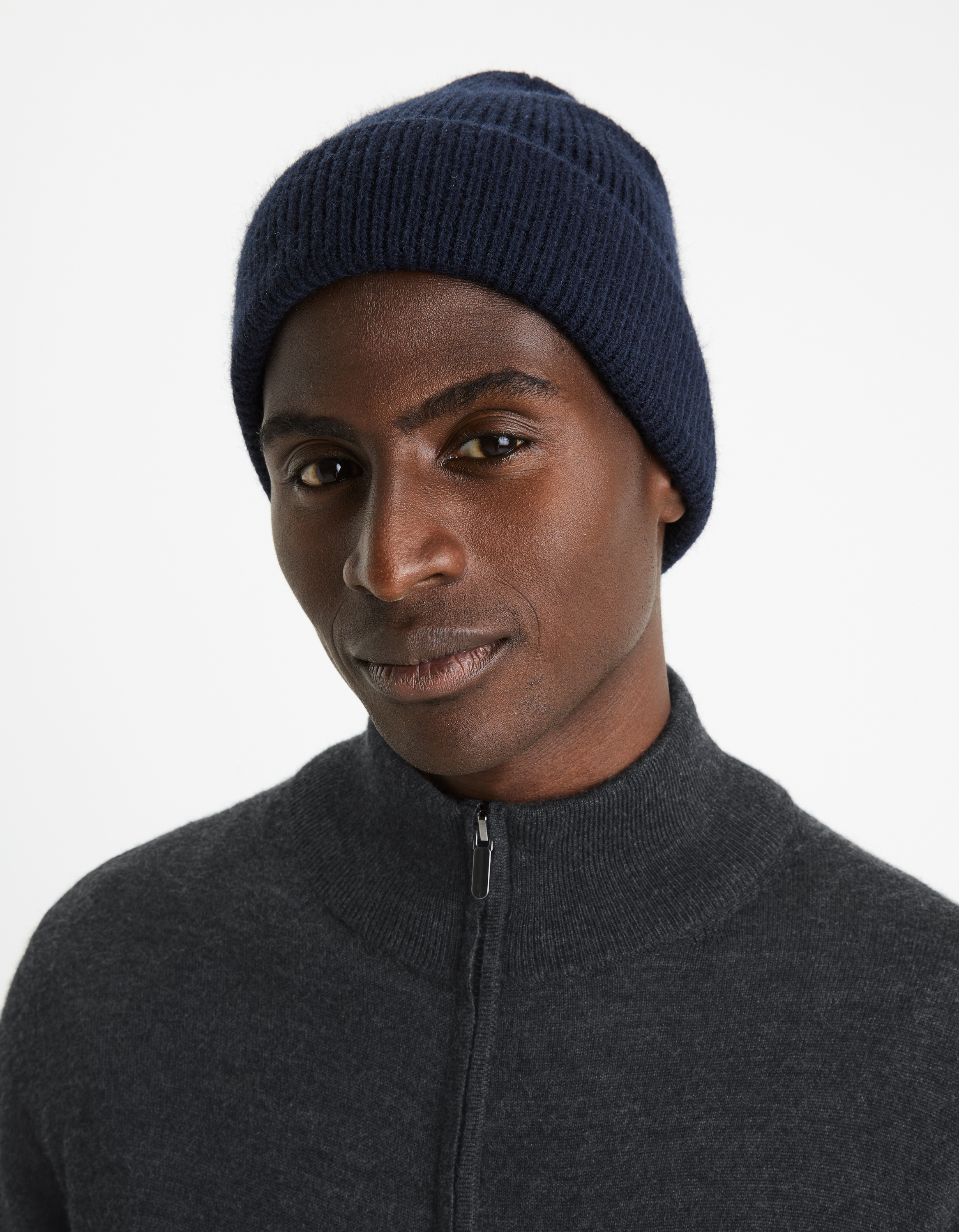 Bonnet en maille - marine - camaieu - Modalova