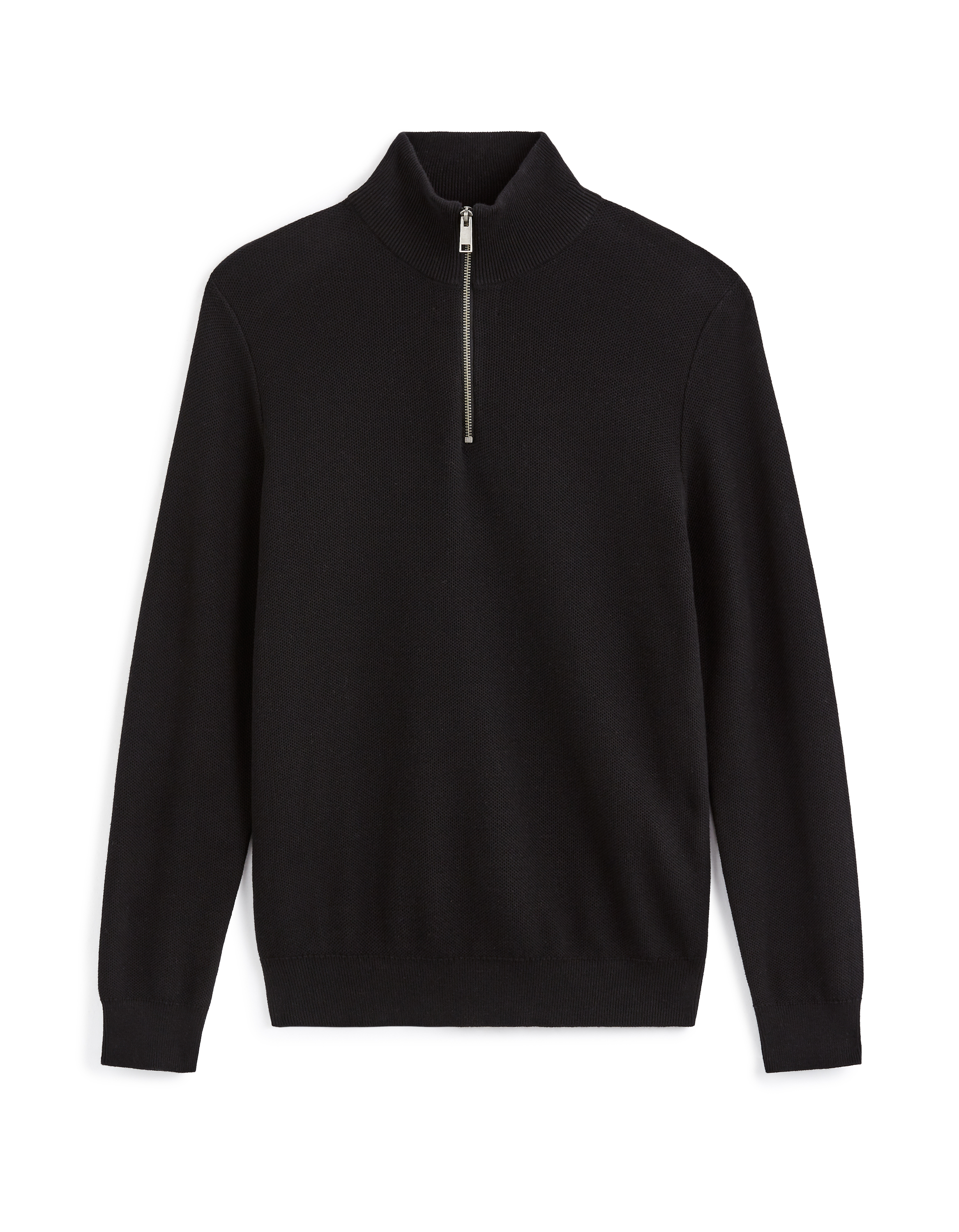 Pull col camionneur 100% coton - noir