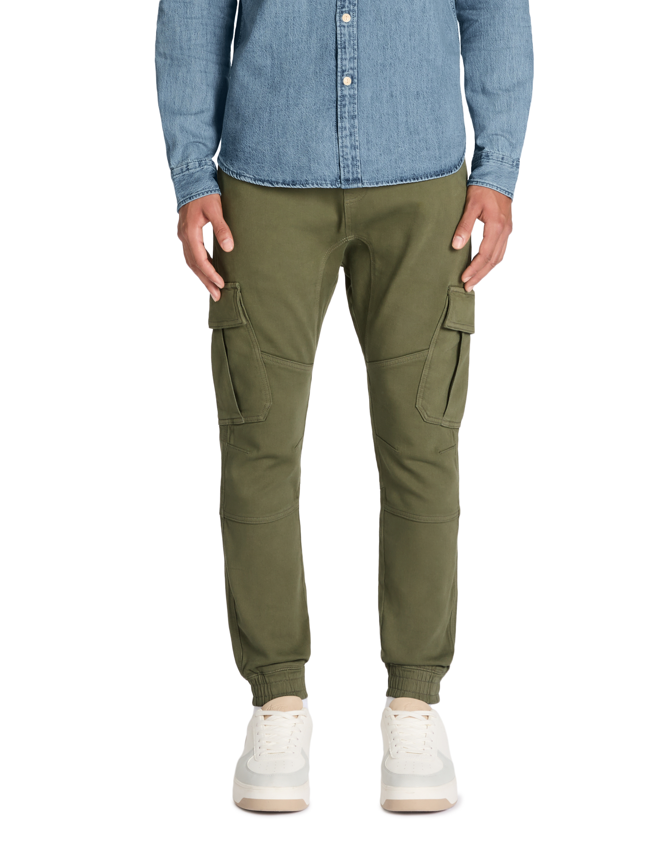 Pantalon cargo slim en coton stretch - camaieu - Modalova