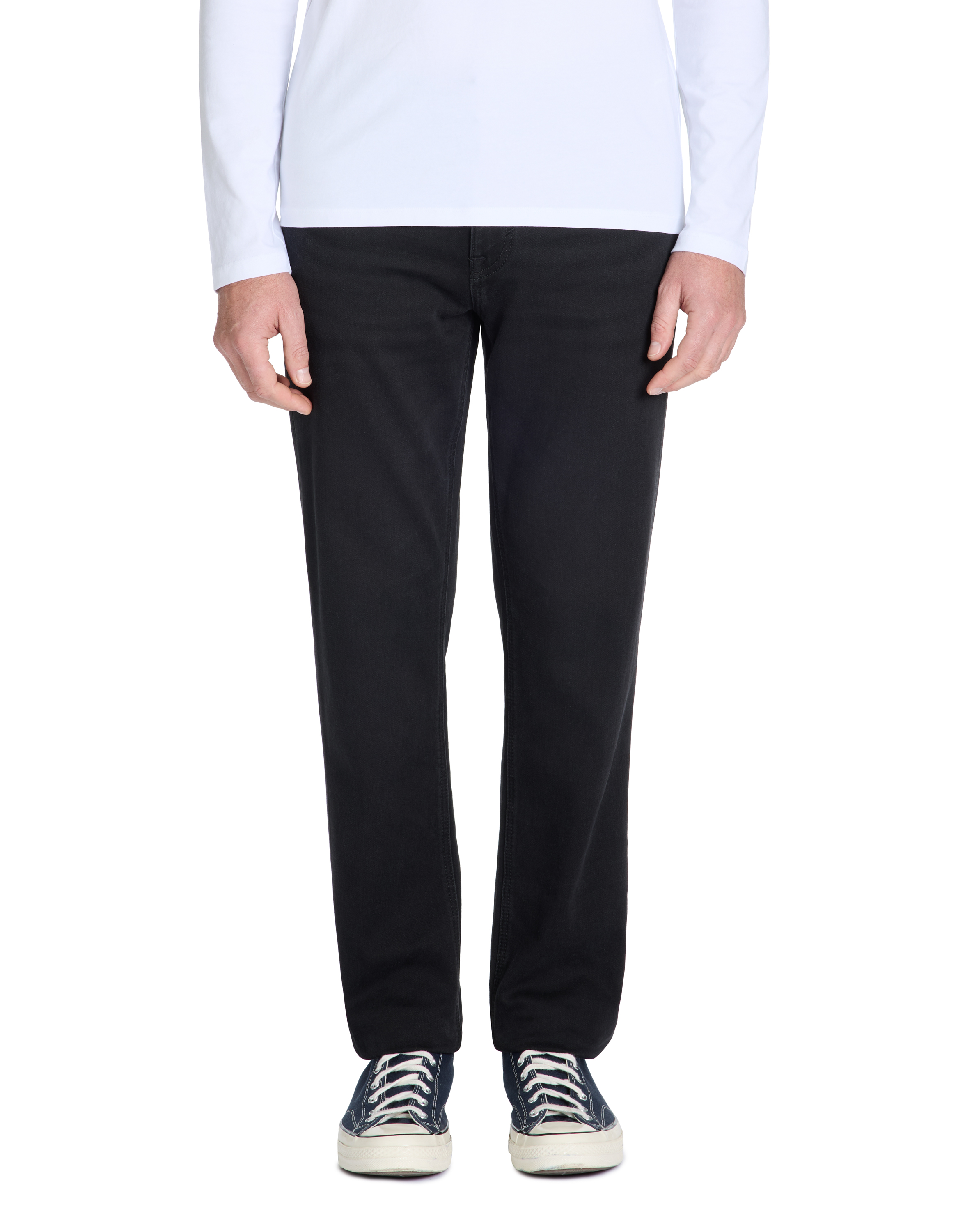 Jean C.15 straight stretch maille 3 longueur - noir - camaieu - Modalova