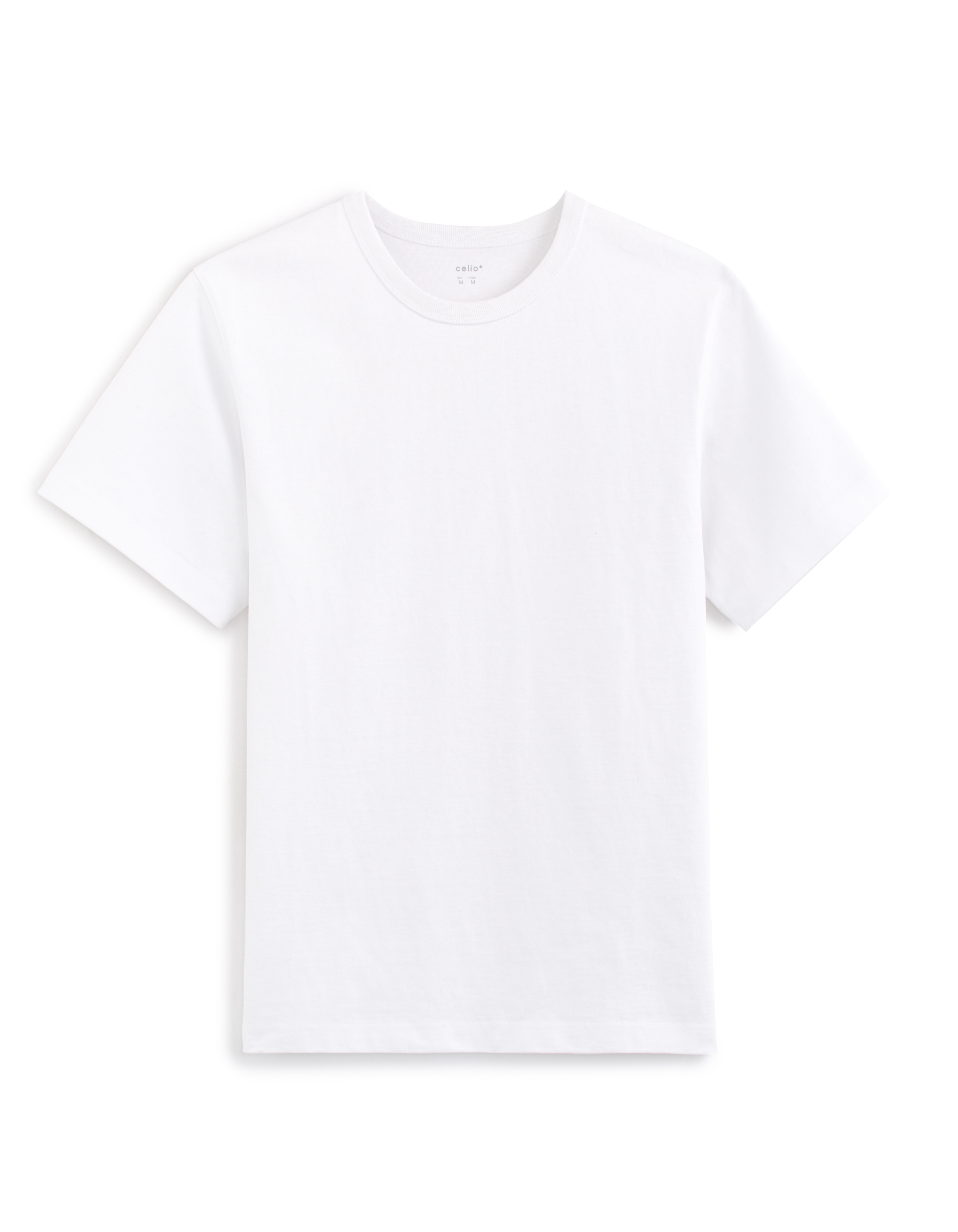 T-shirt boxy col rond 100% coton - blanc
