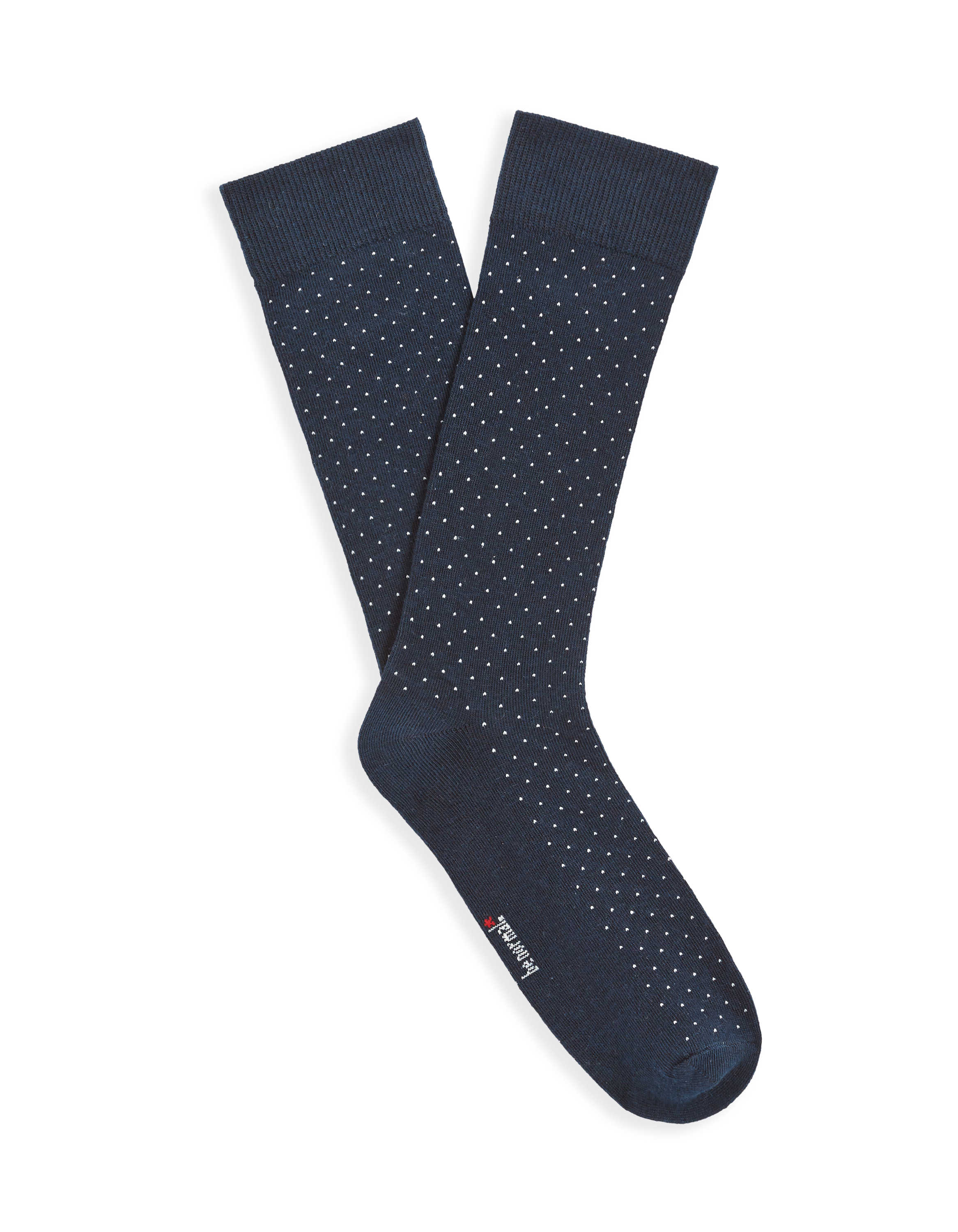 Chaussettes hautes à pois - marine