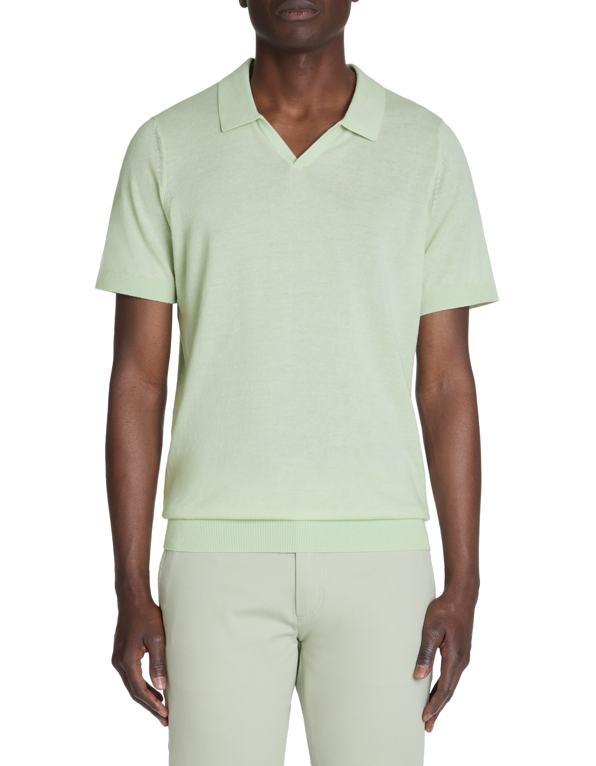 Polo slim en maille 100% coton - vert - camaieu - Modalova