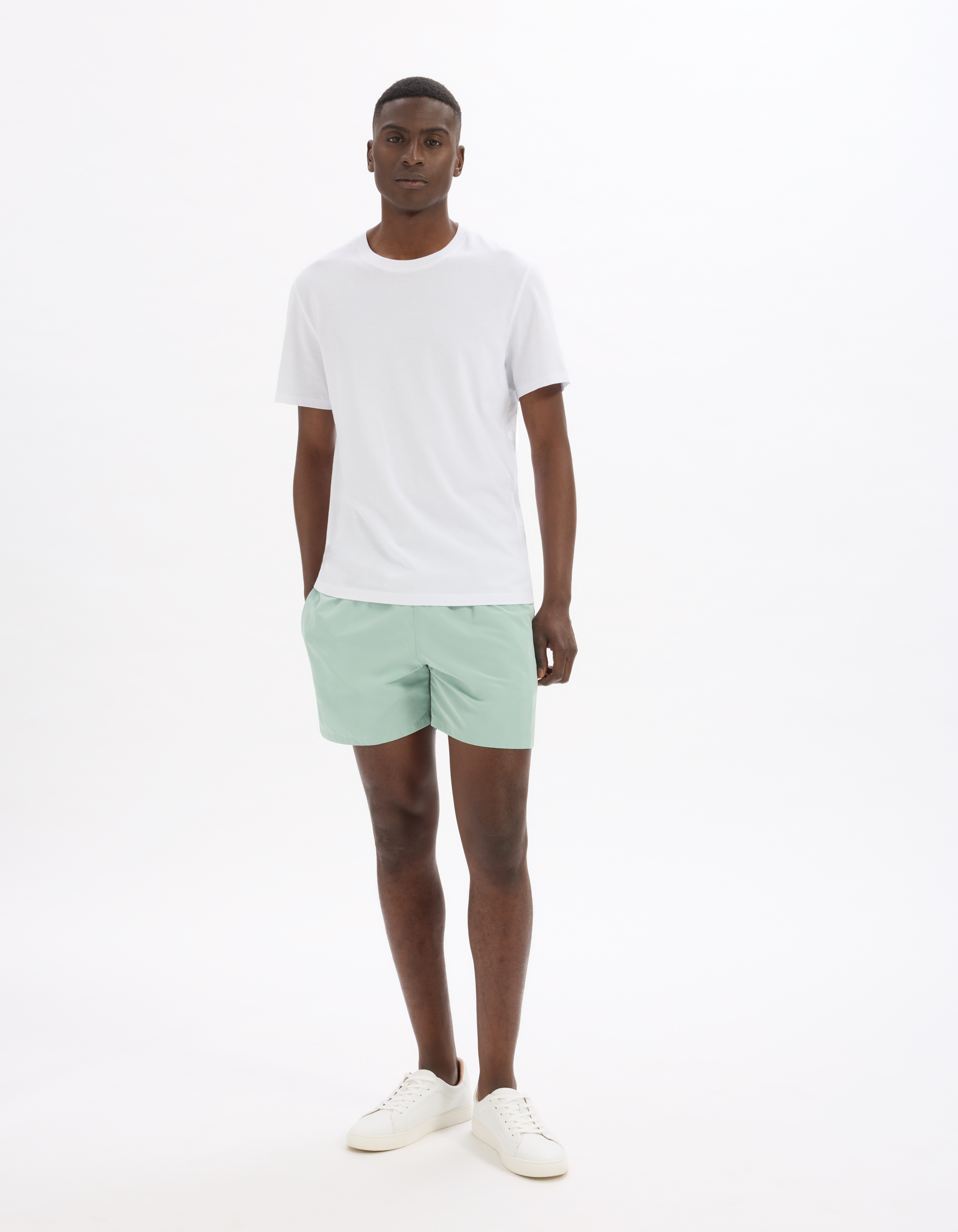 Maillot de bain uni - vert - camaieu - Modalova