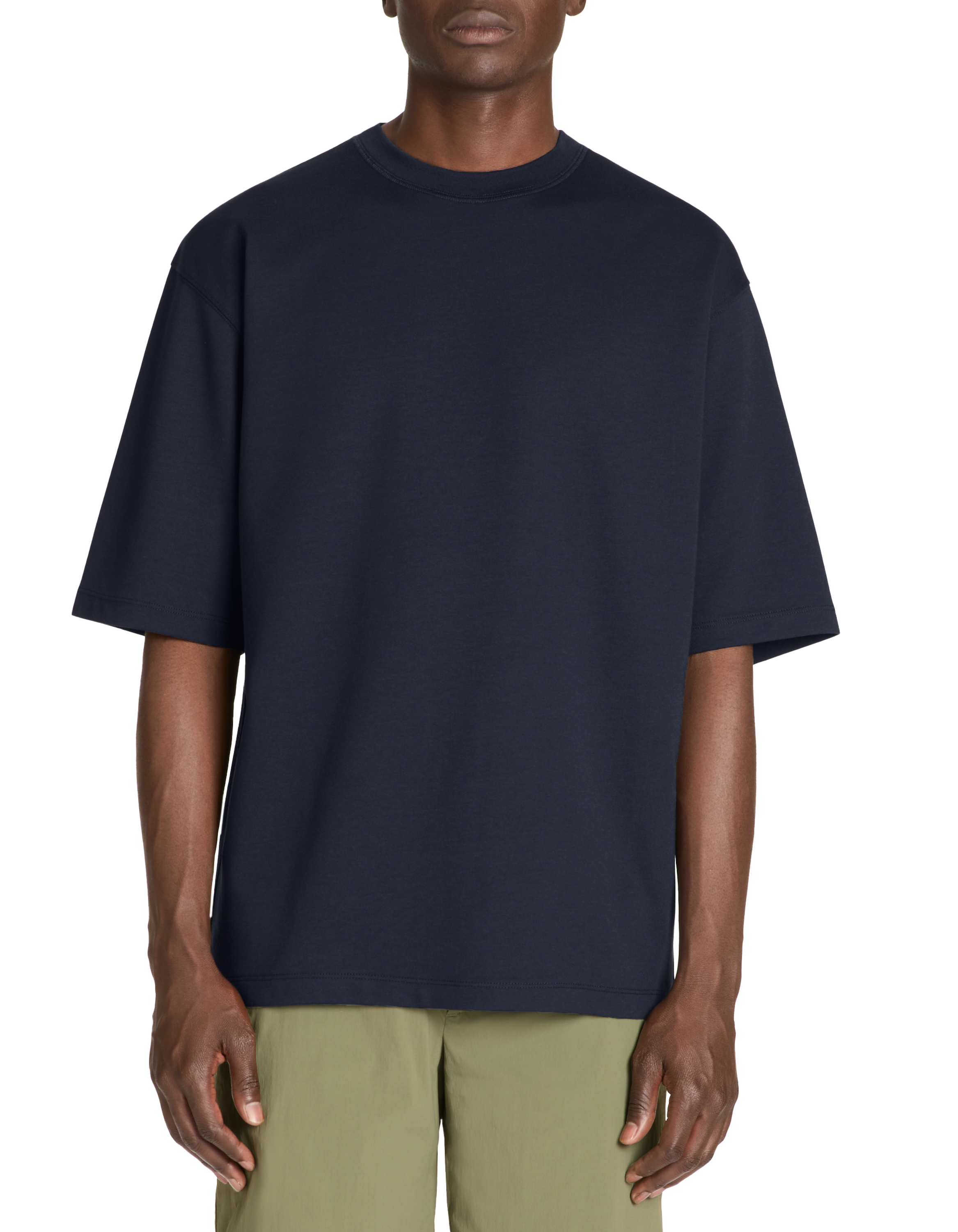 T-shirt oversize col rond - marine - camaieu - Modalova