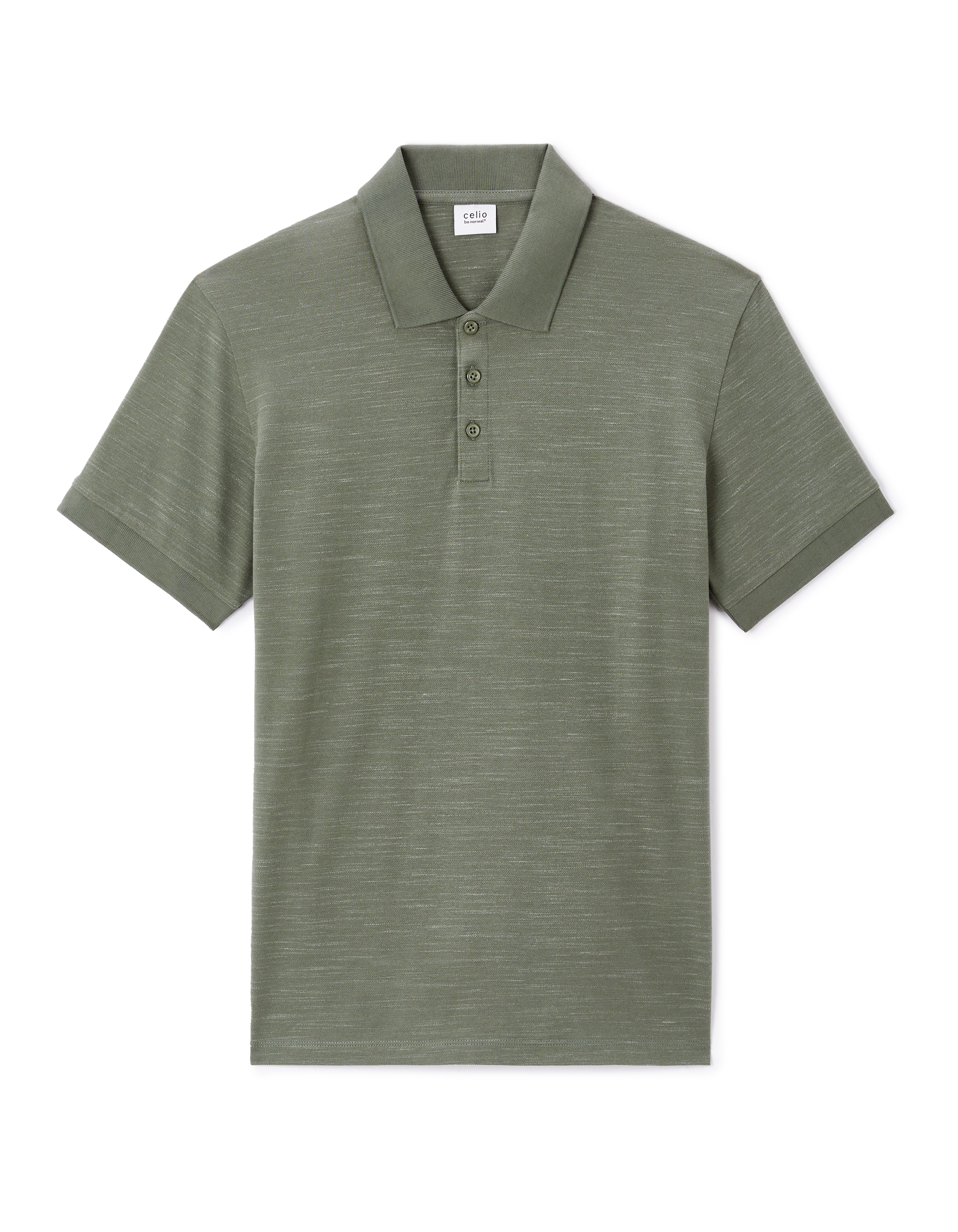 Polo regular coton mélangé - kaki