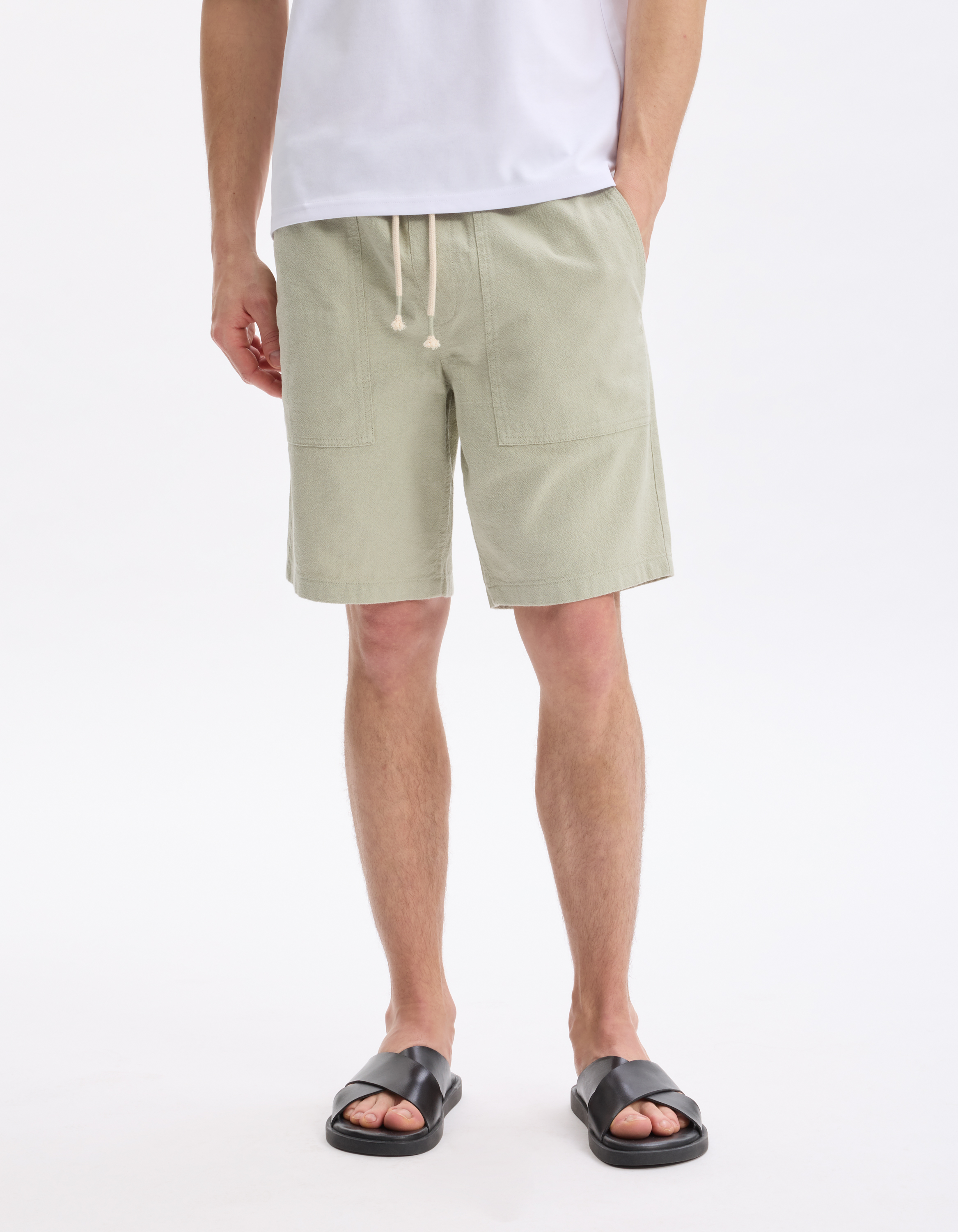 Bermuda 100% coton - vert - camaieu - Modalova