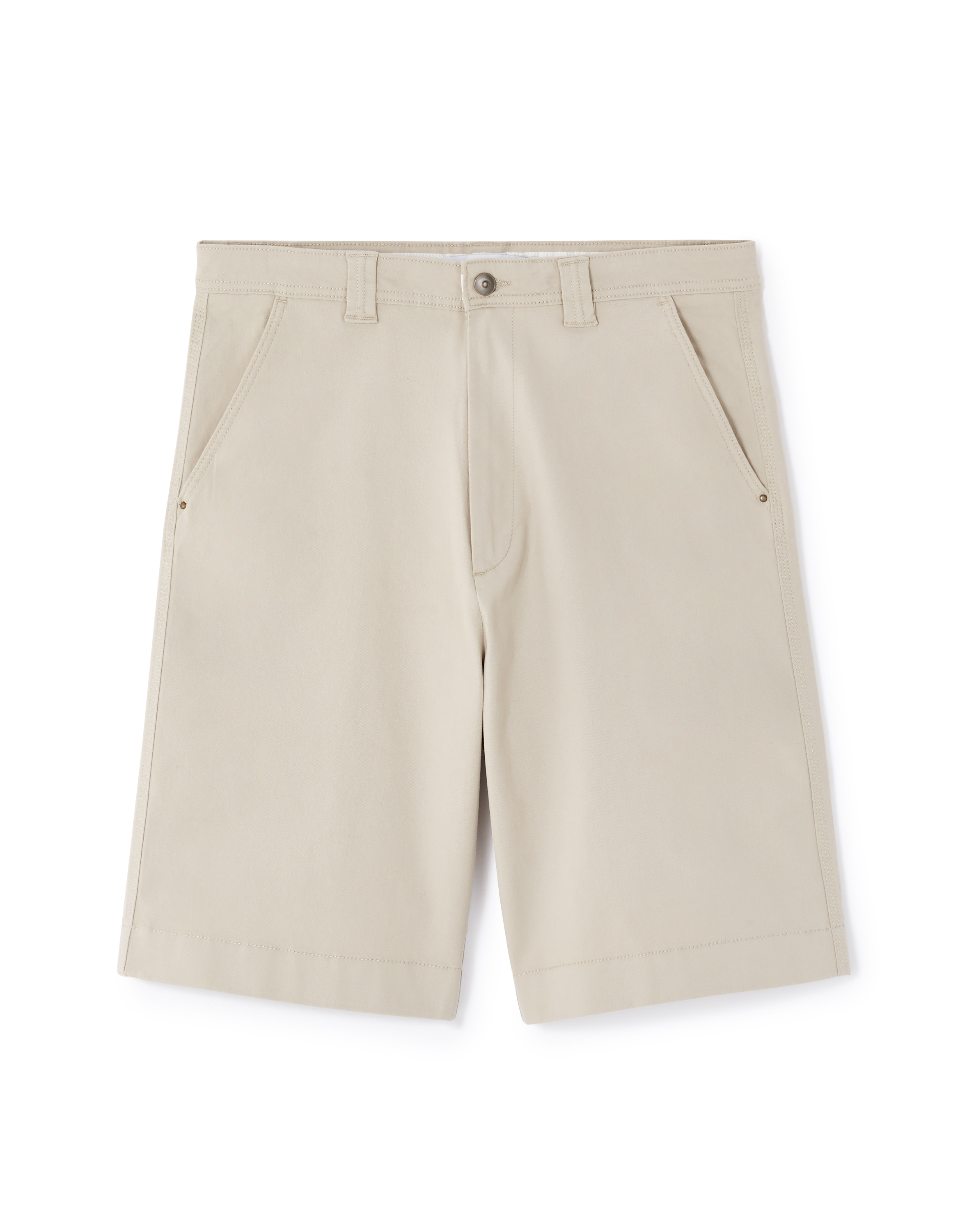 Bermuda baggy 100% coton stretch - beige