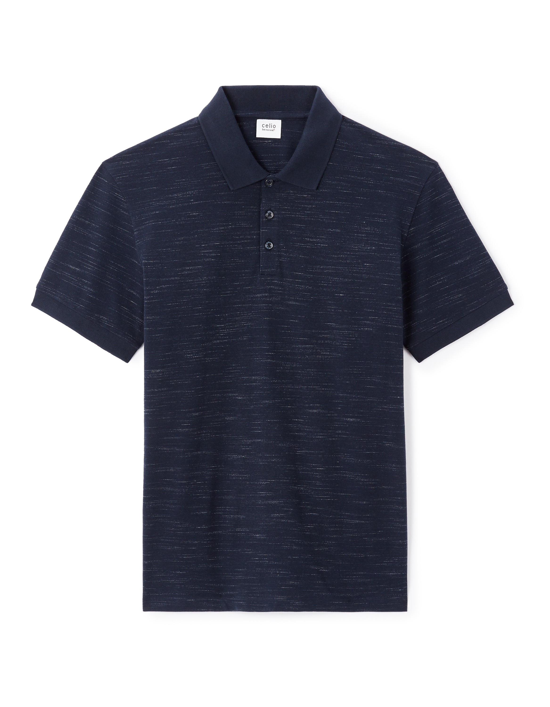 Polo regular coton mélangé - marine