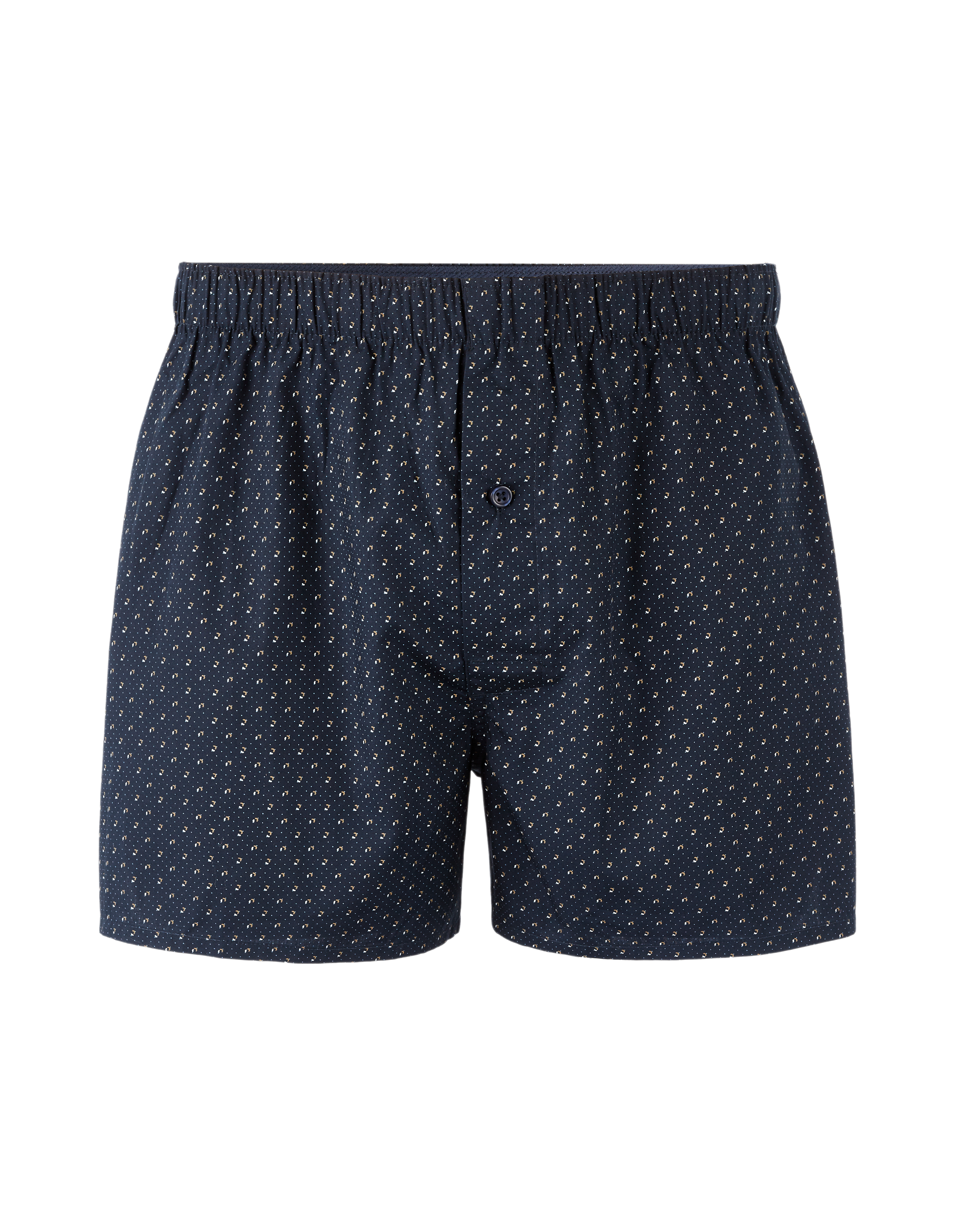 Caleçon 100% coton à micro motifs - marine