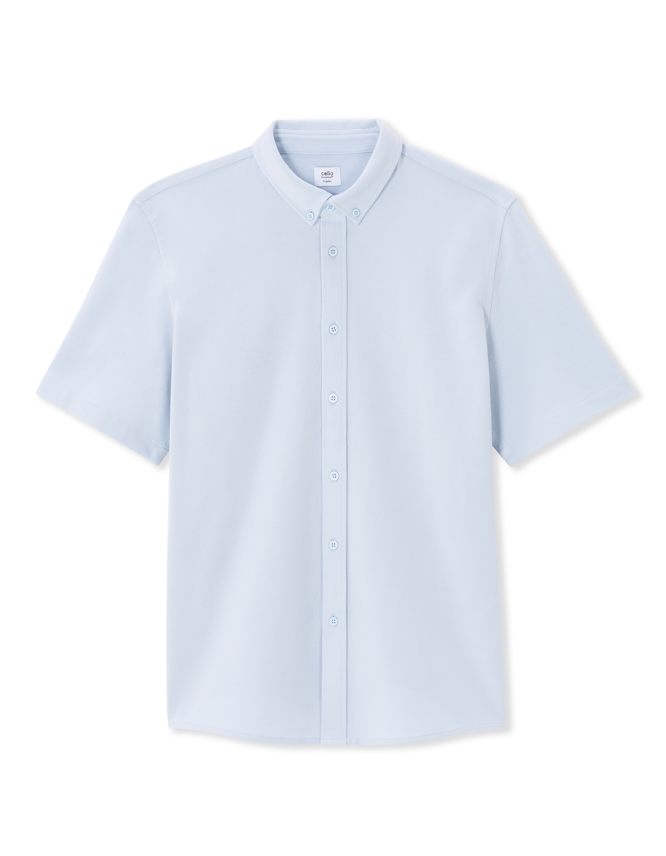 Chemisette regular jersey piqué - bleu