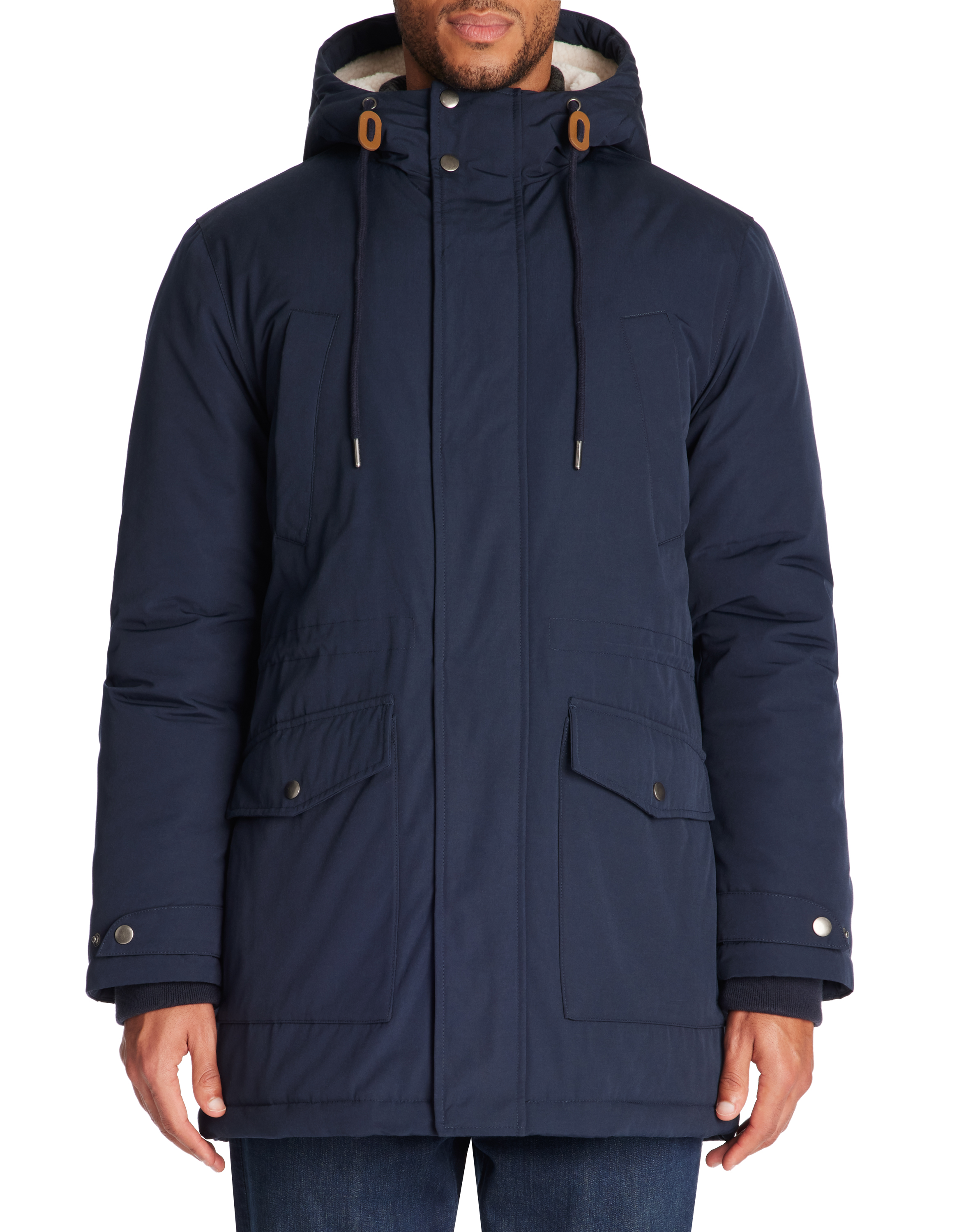 Parka grand froid à capuche - marine - camaieu - Modalova
